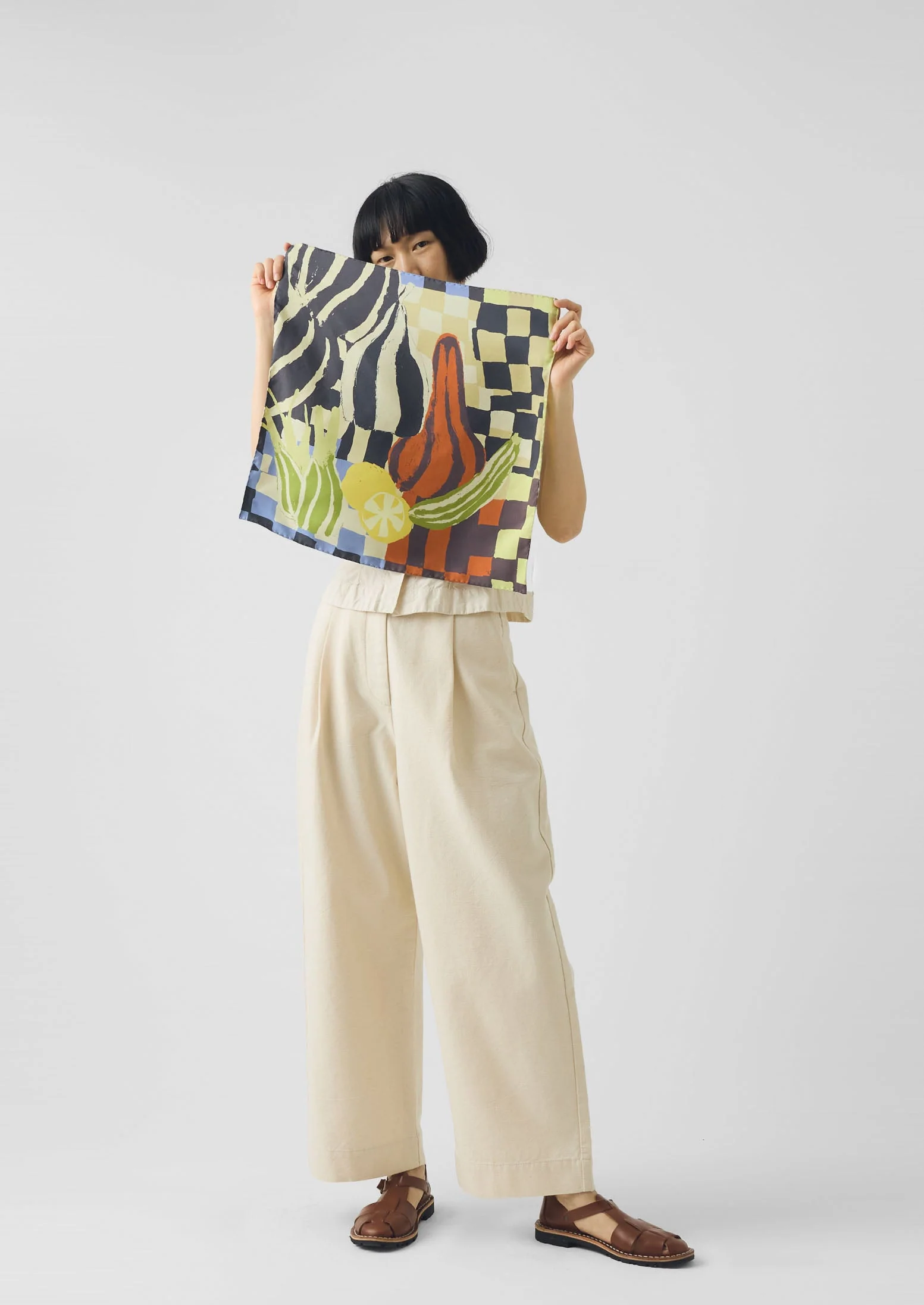 Abstract Still Life Silk Bandana | Multi - Image 2