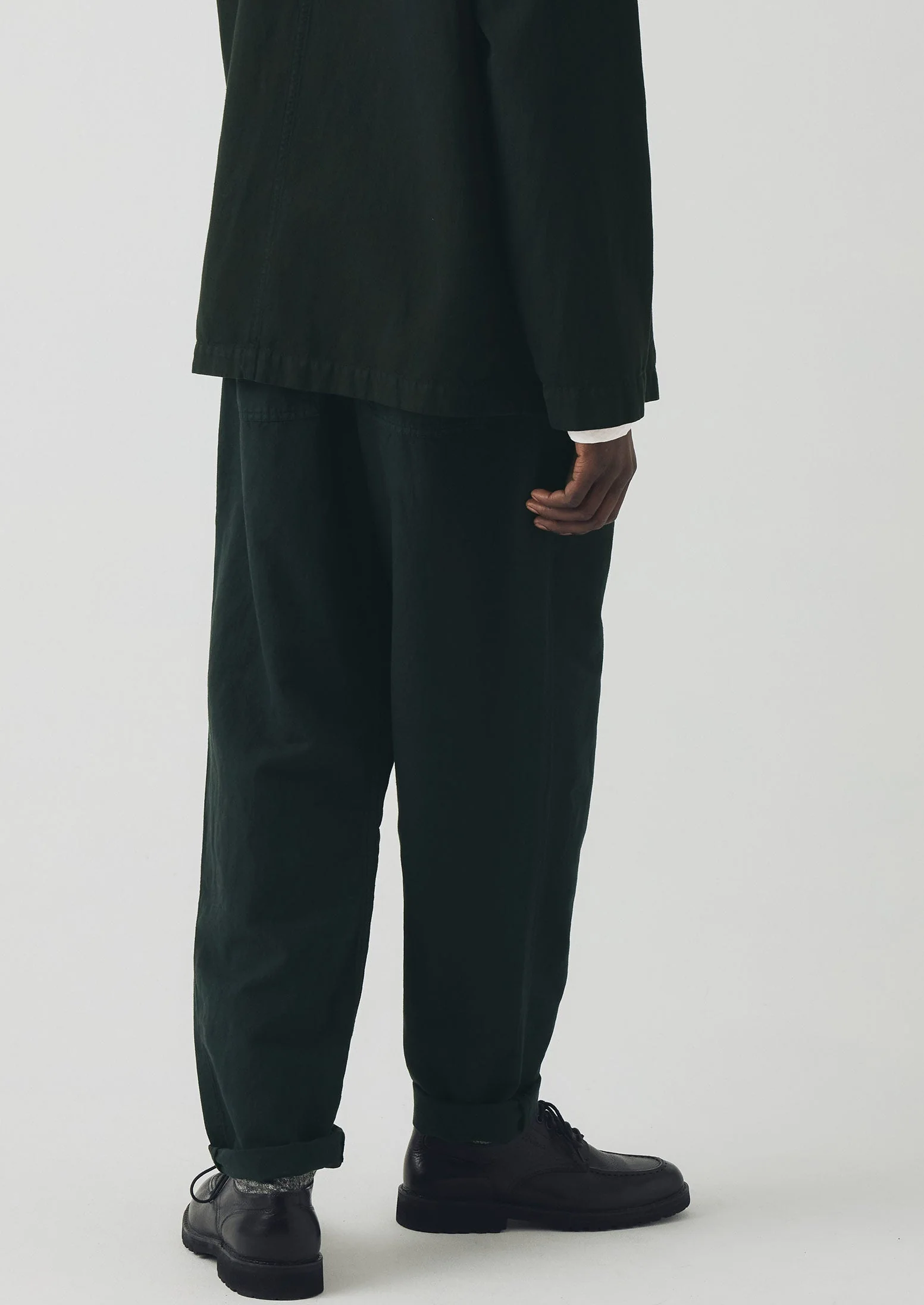Alfie Garment Dyed Herringbone Pants | Washed Black - Image 3
