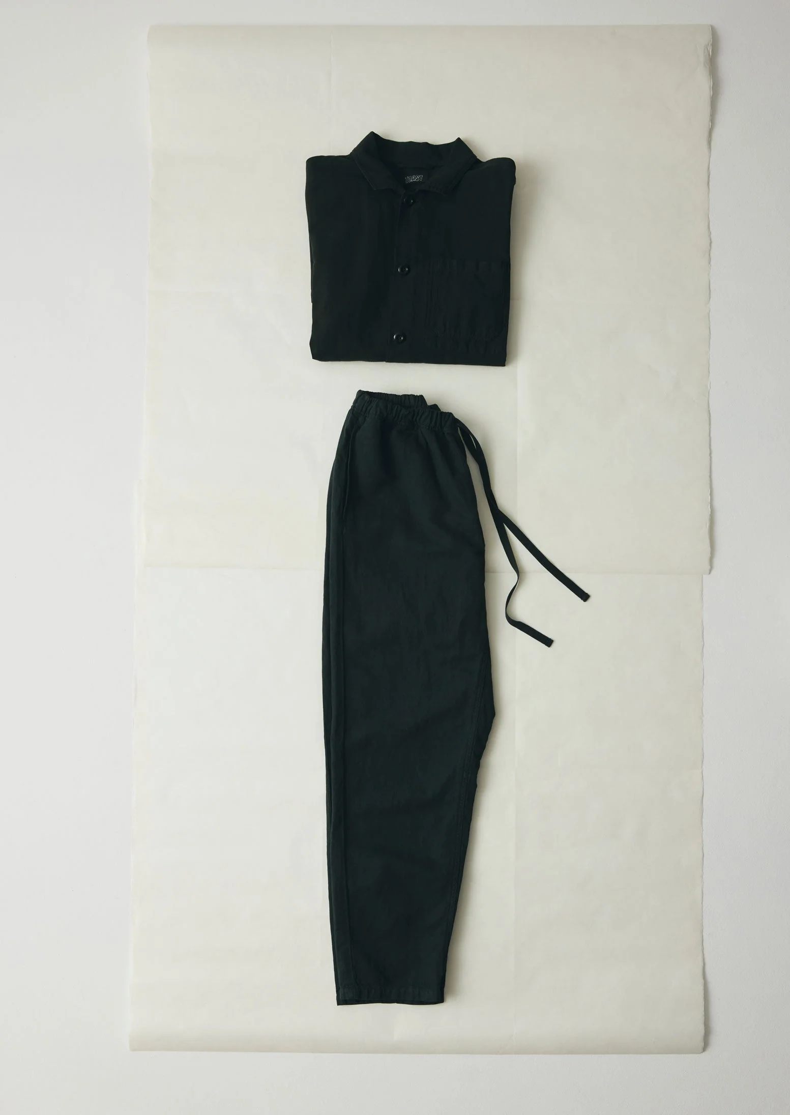 Alfie Garment Dyed Herringbone Pants | Washed Black - Image 5