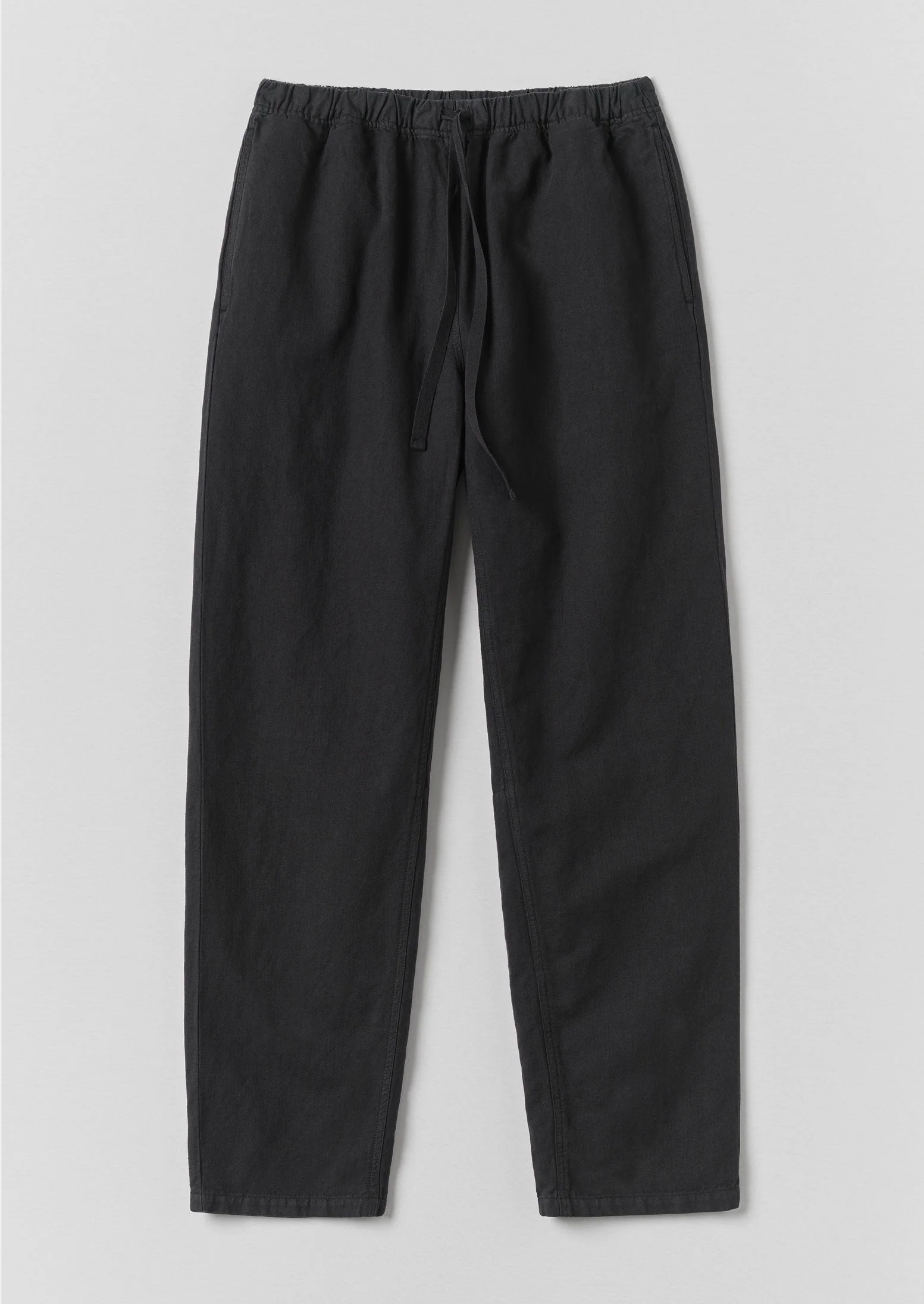 Alfie Garment Dyed Herringbone Pants | Washed Black - Image 6