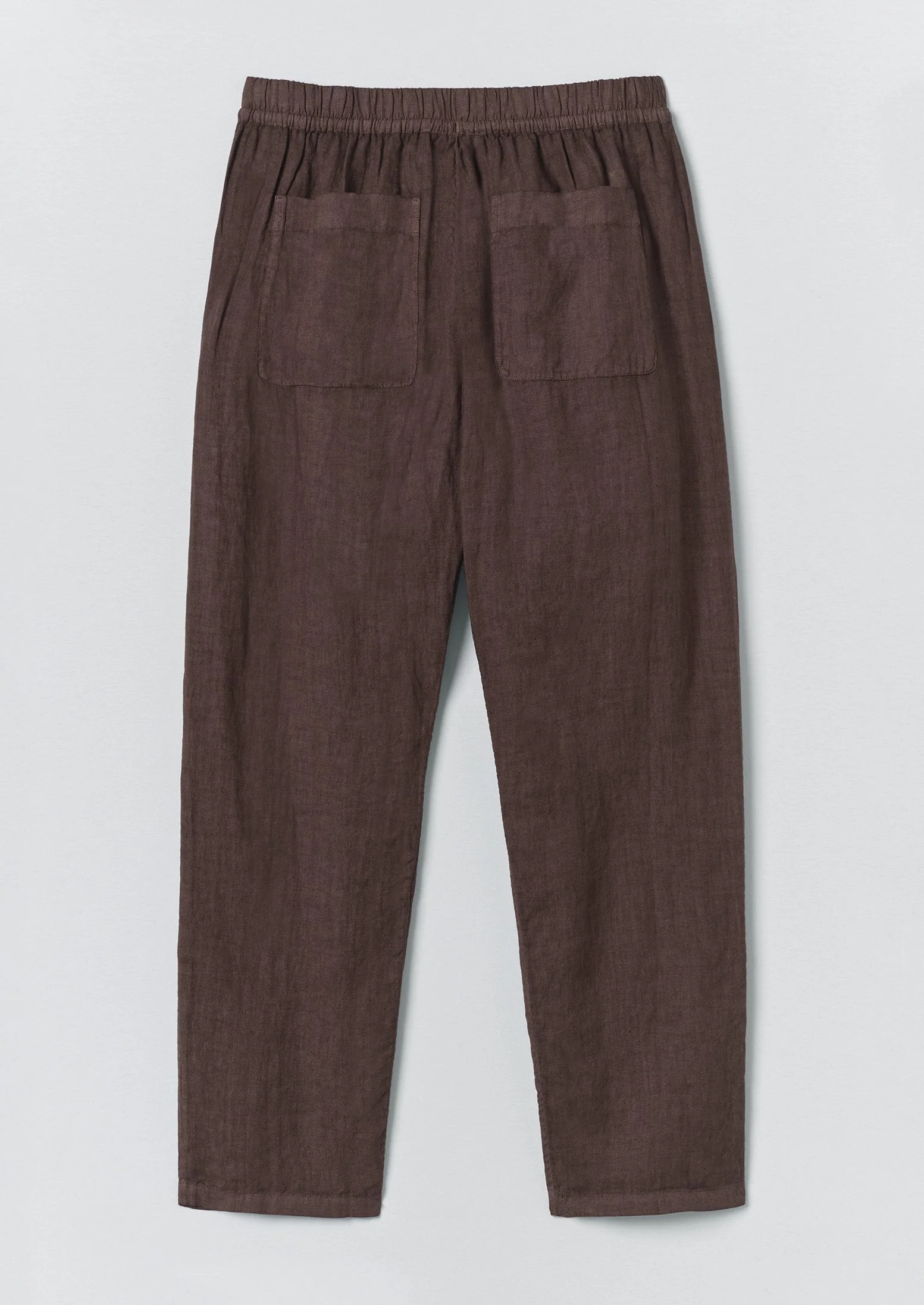 Alfie Garment Dyed Linen Pants | Dark Russet - Image 6