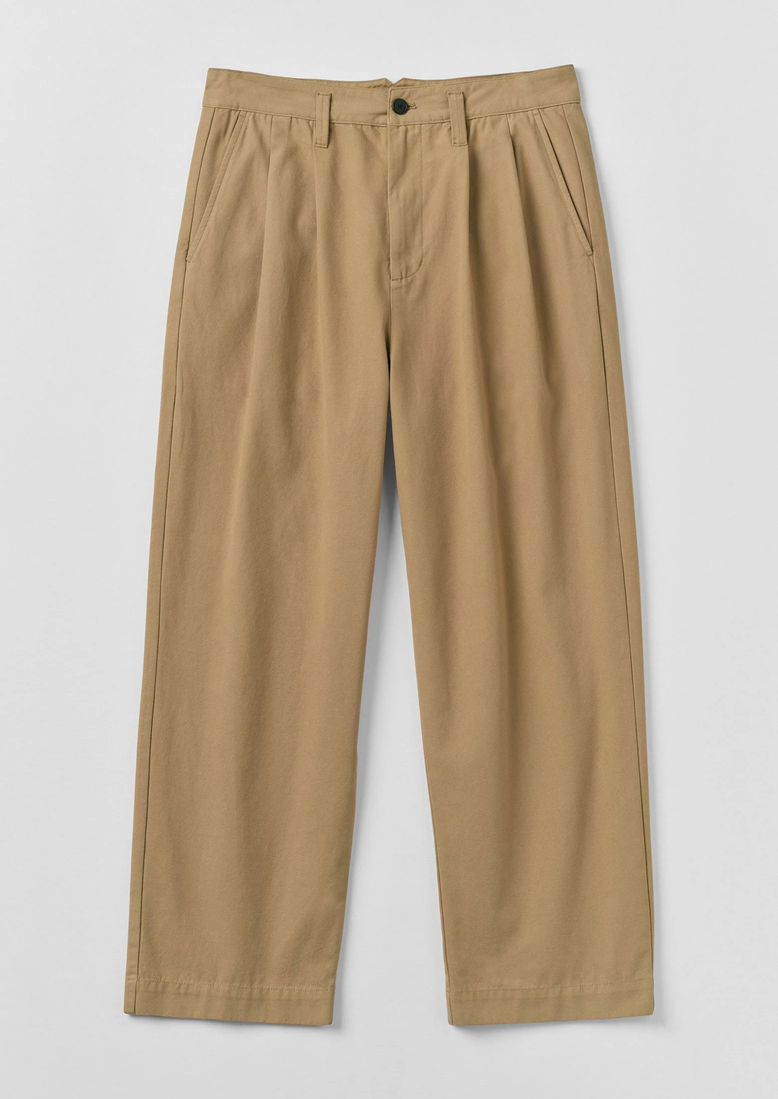 Bill Cotton Canvas Wide Leg Pants | Ash Brown - Image 6