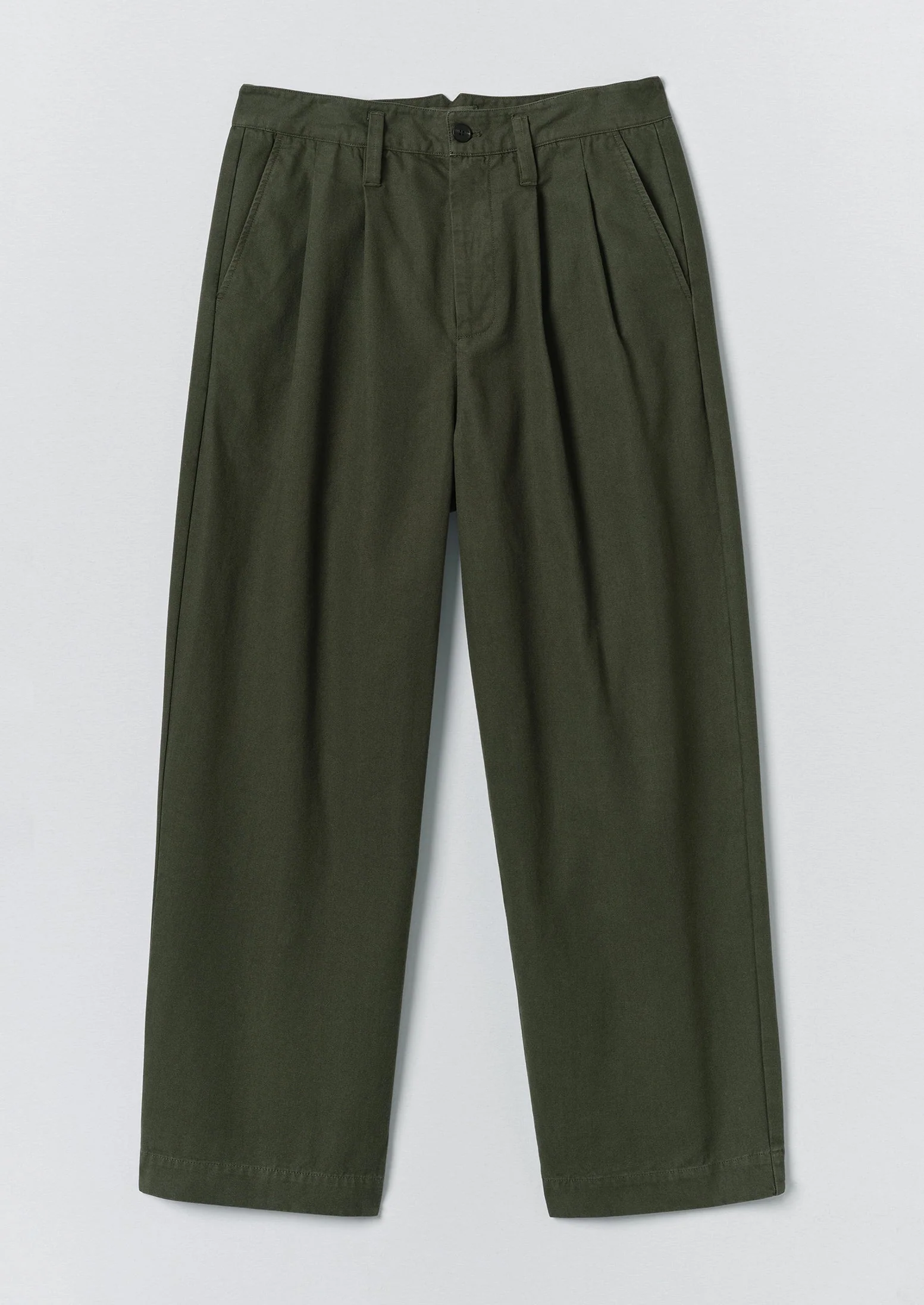 Bill Cotton Canvas Wide Leg Pants | Kale - Image 7