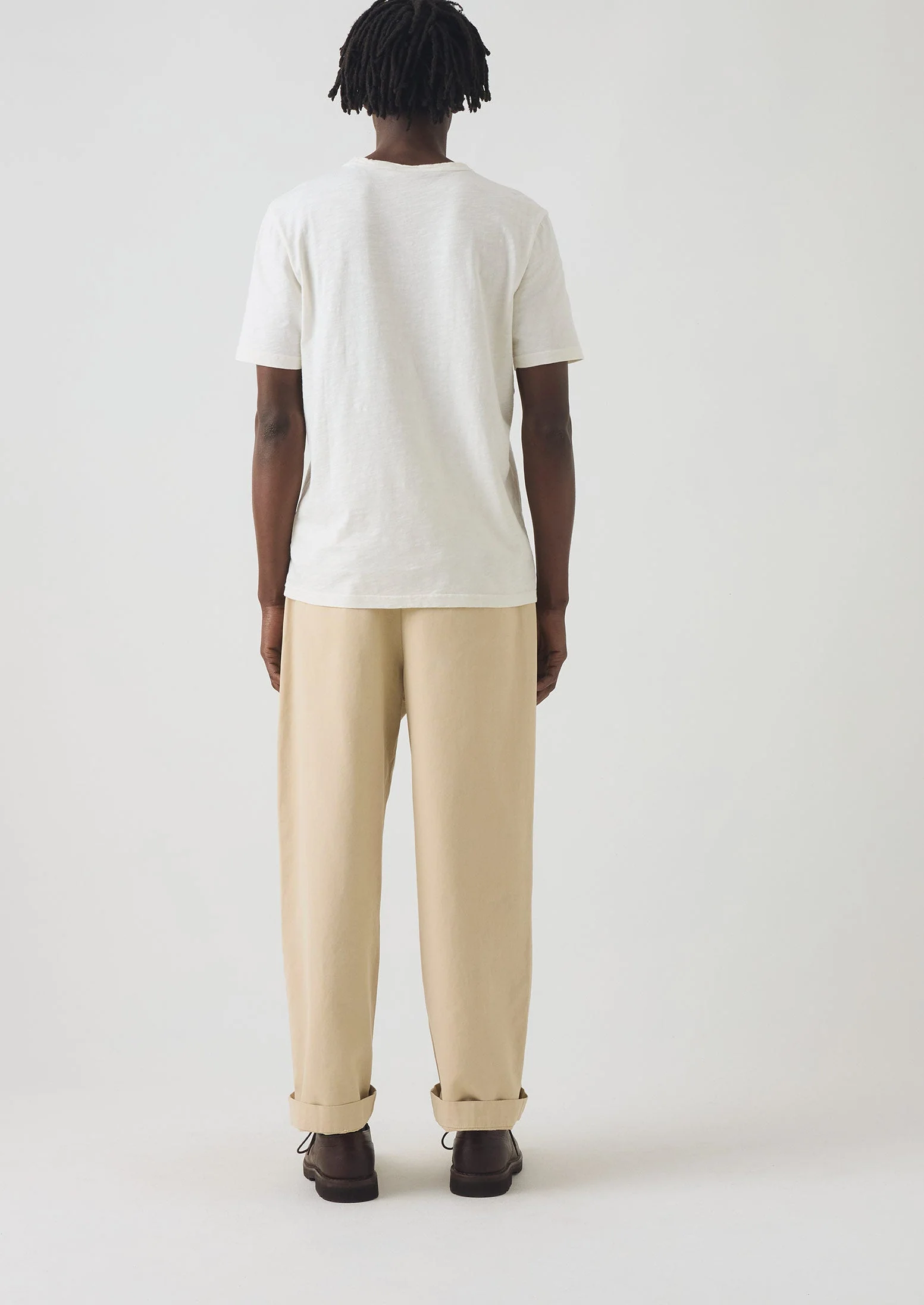 Bill Cotton Canvas Wide Leg Pants | Stone - Image 4