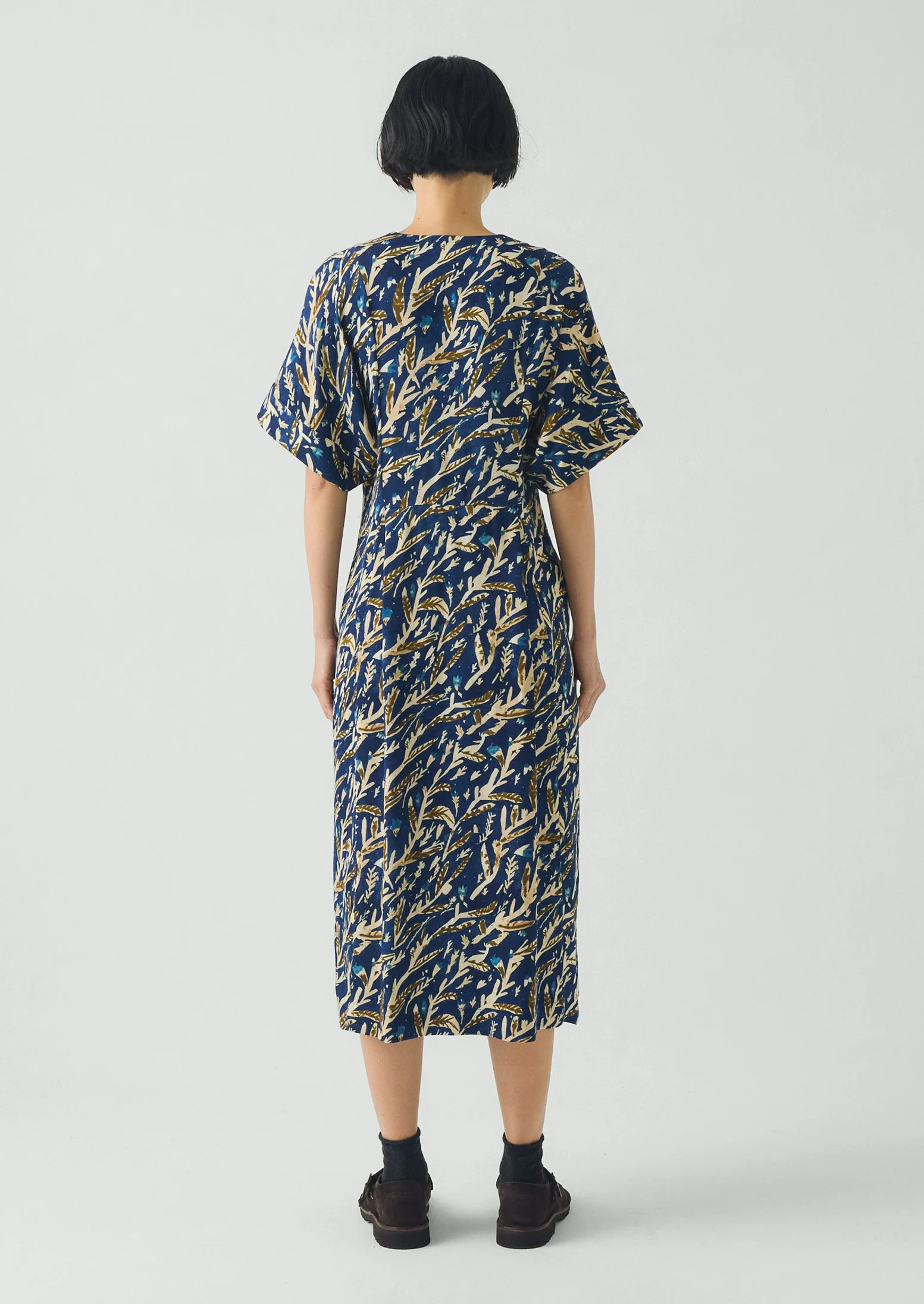 Bryn Herb Print Dress | Brilliant Blue - Image 3