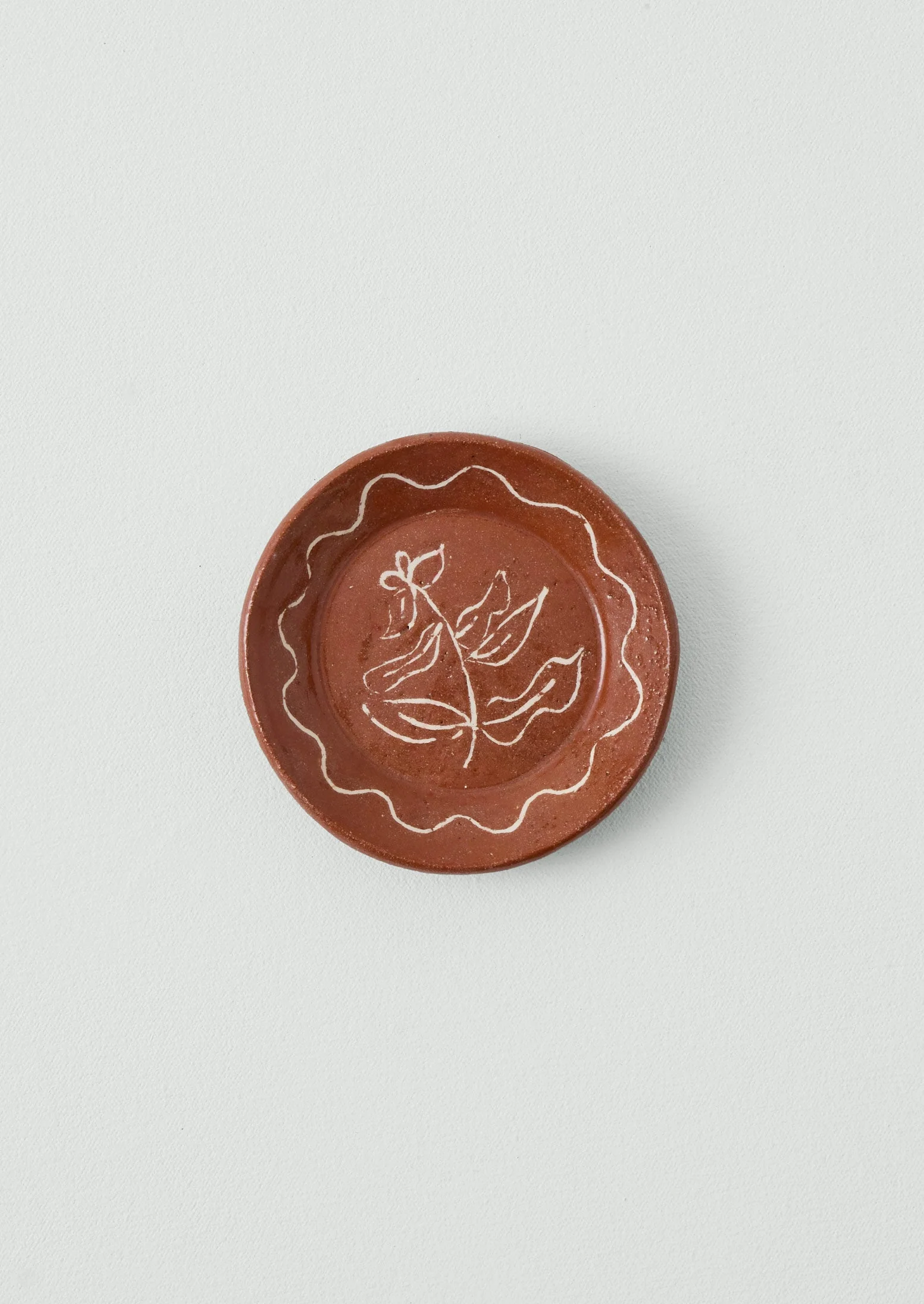 Celia Wood Basil Trinket Dish | Terracotta/Basil