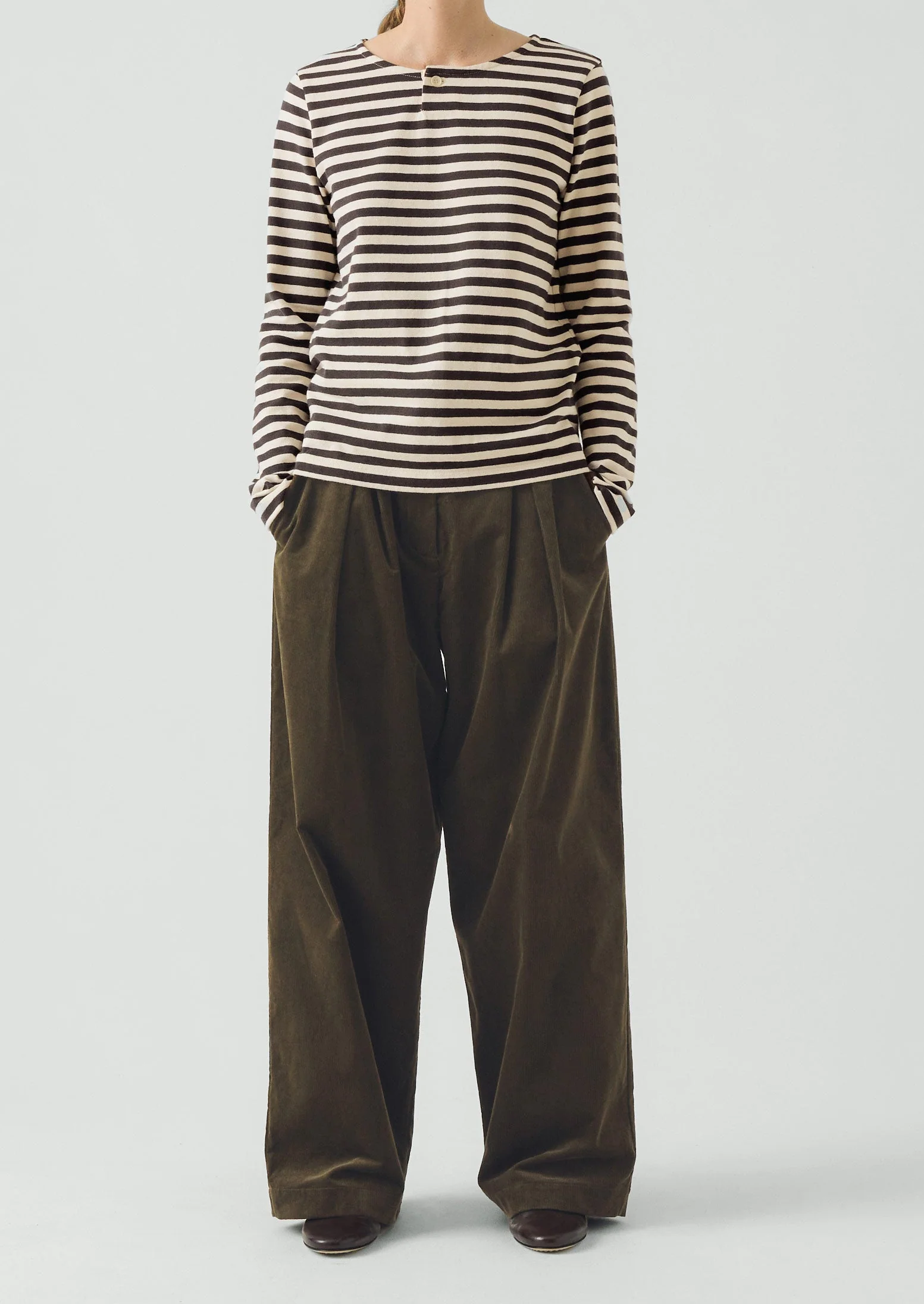 Chef Stripe Jersey Tee | Slate/Vintage White - Image 4
