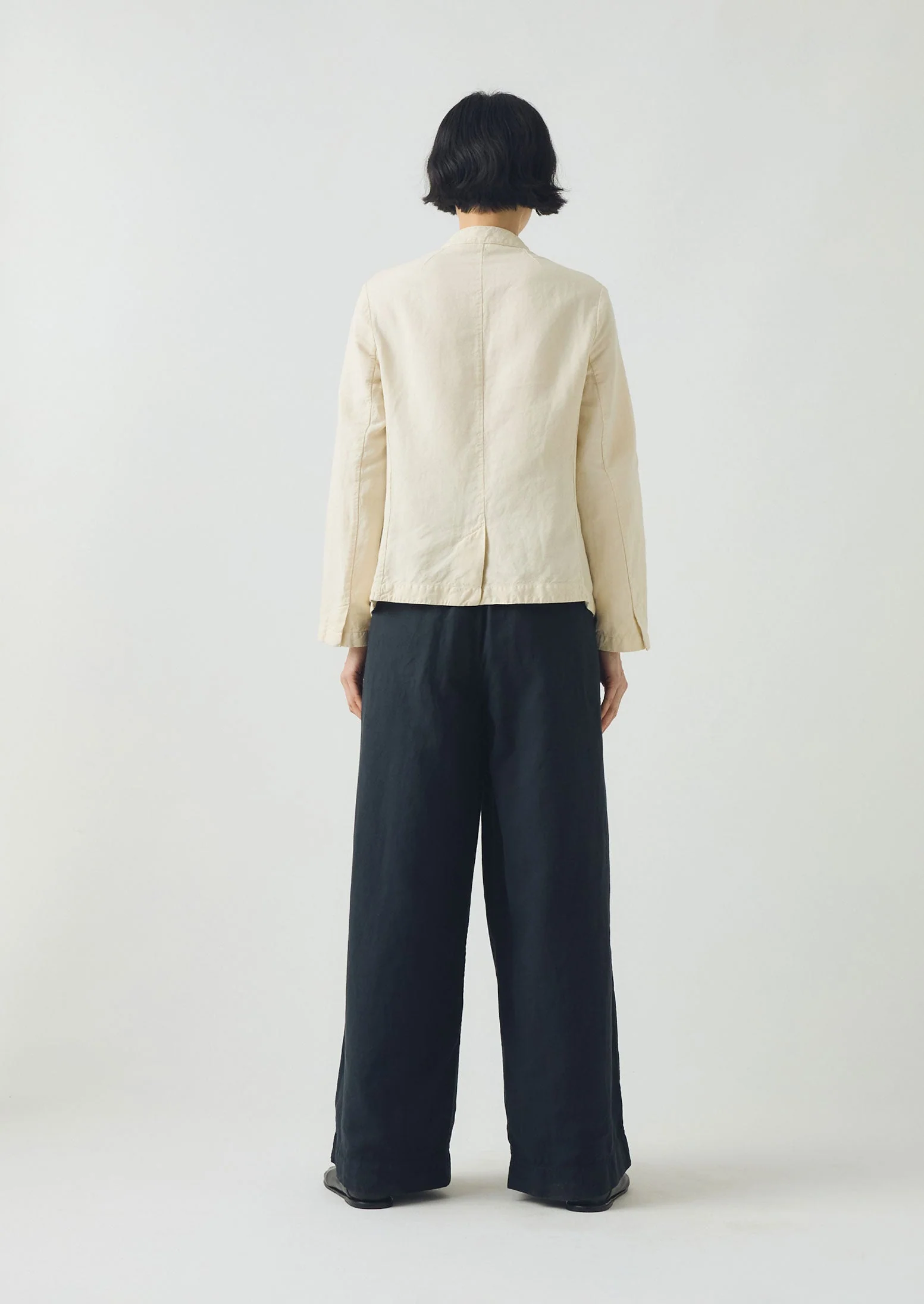 Corinne Cotton Linen Wide Leg Pants | Slate Navy - Image 4