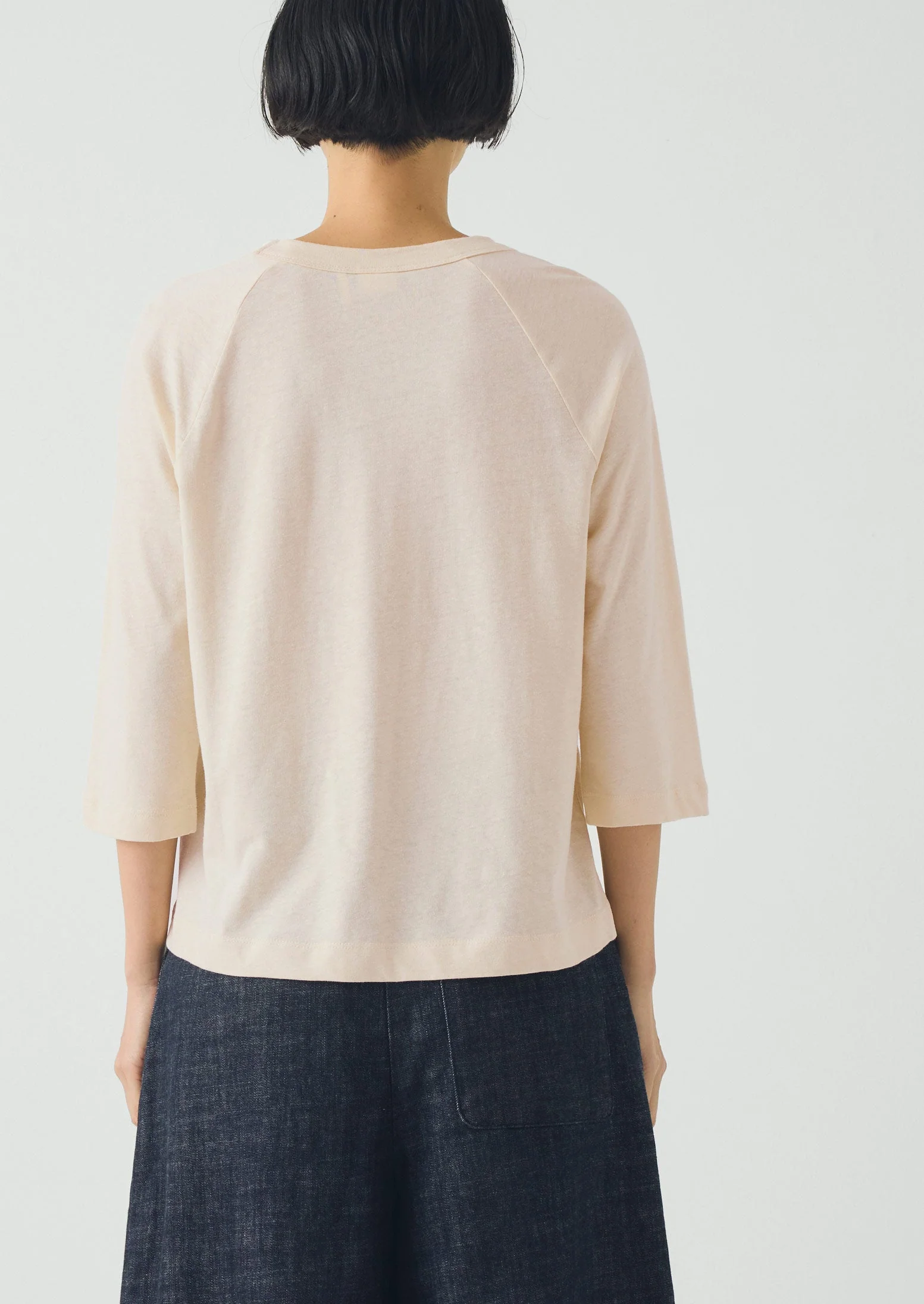 Cotton Hemp Raglan Tee | Ecru - Image 4
