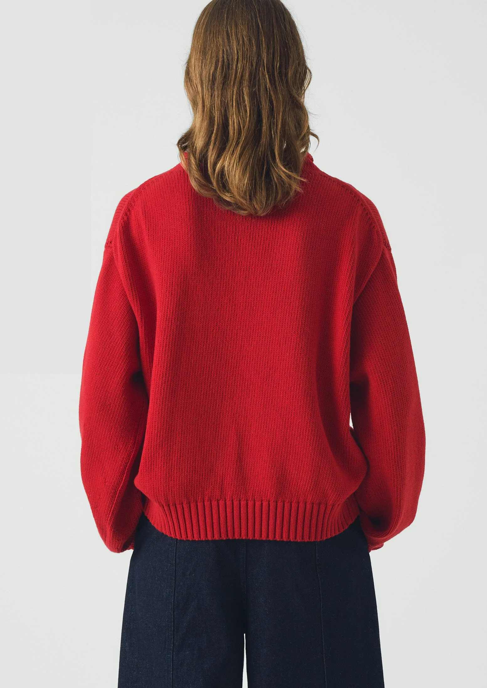 Cotton High Neck Sweater | Hawthorn - Image 4