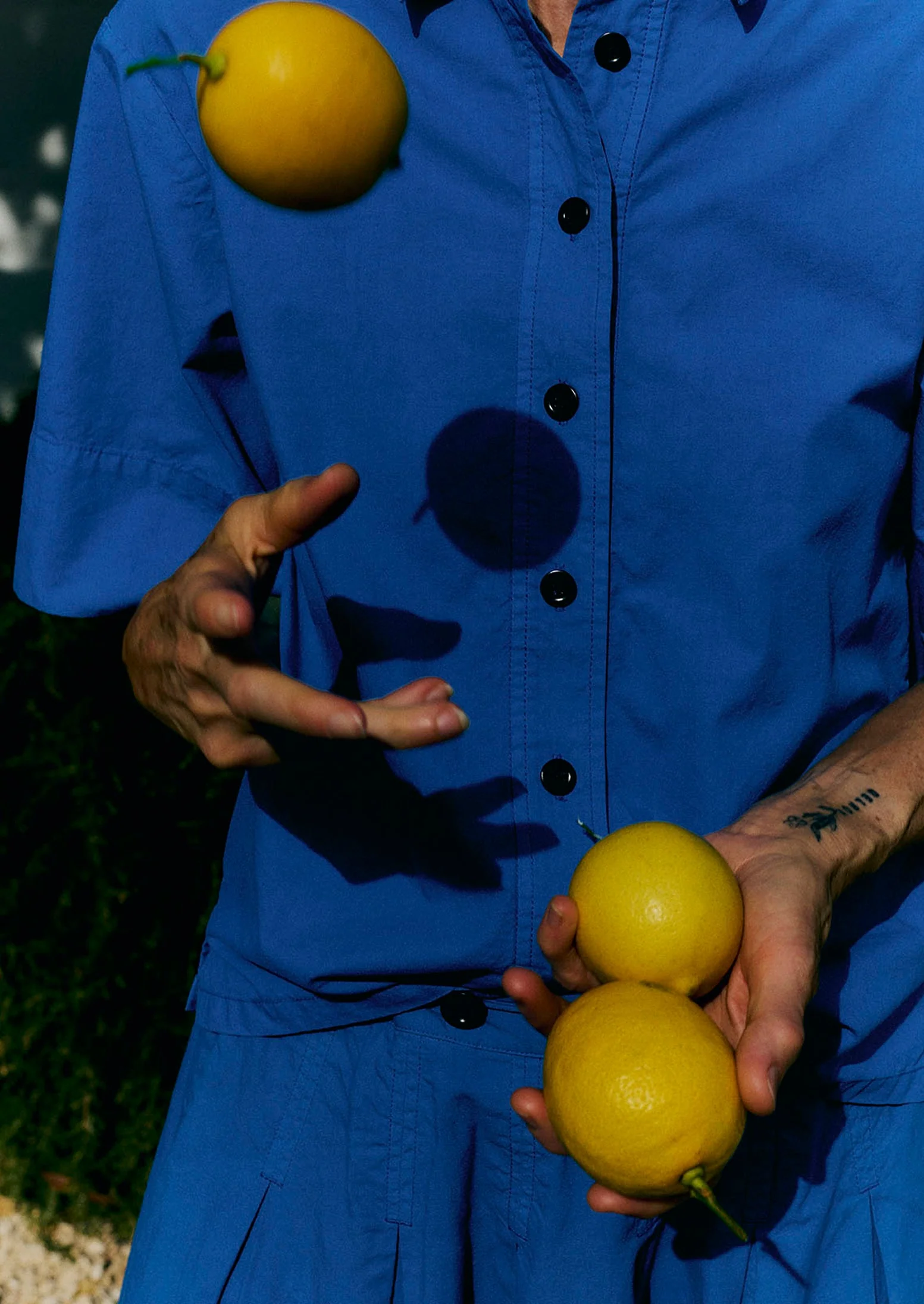 Cotton Linen Poplin Shirt | Enamel Blue - Image 2
