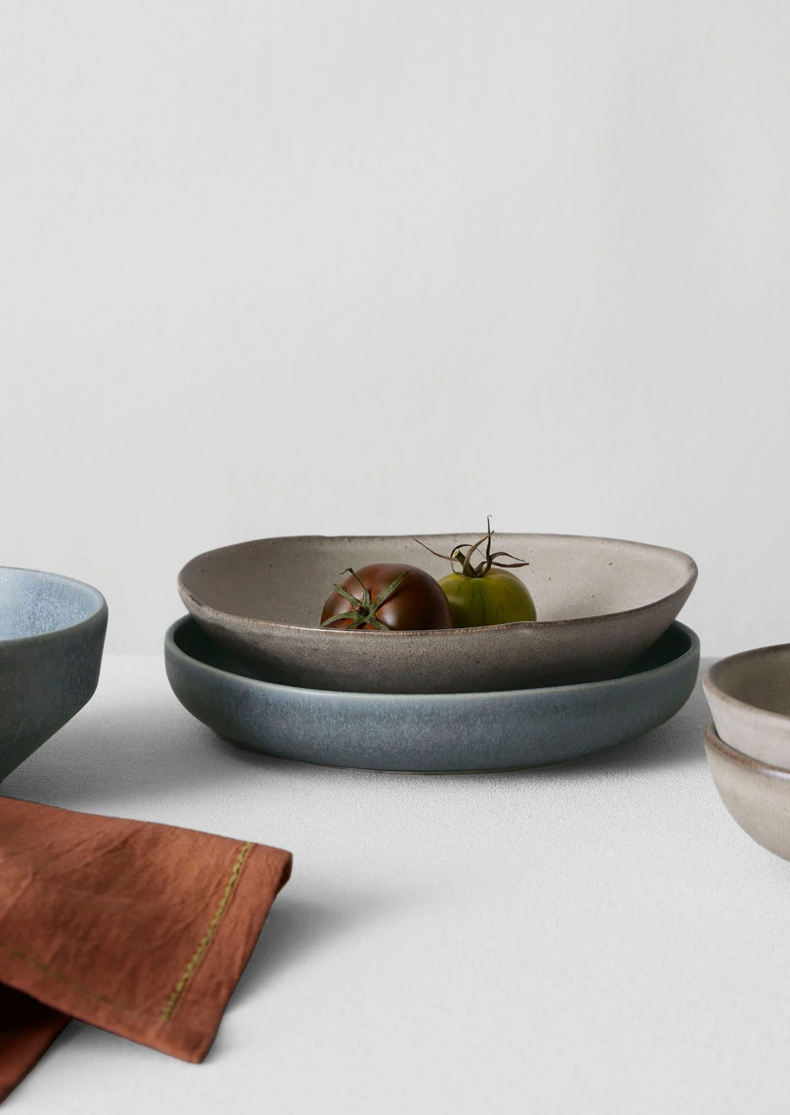 Cove Stoneware Deep Plate | Blue Grey - Image 5