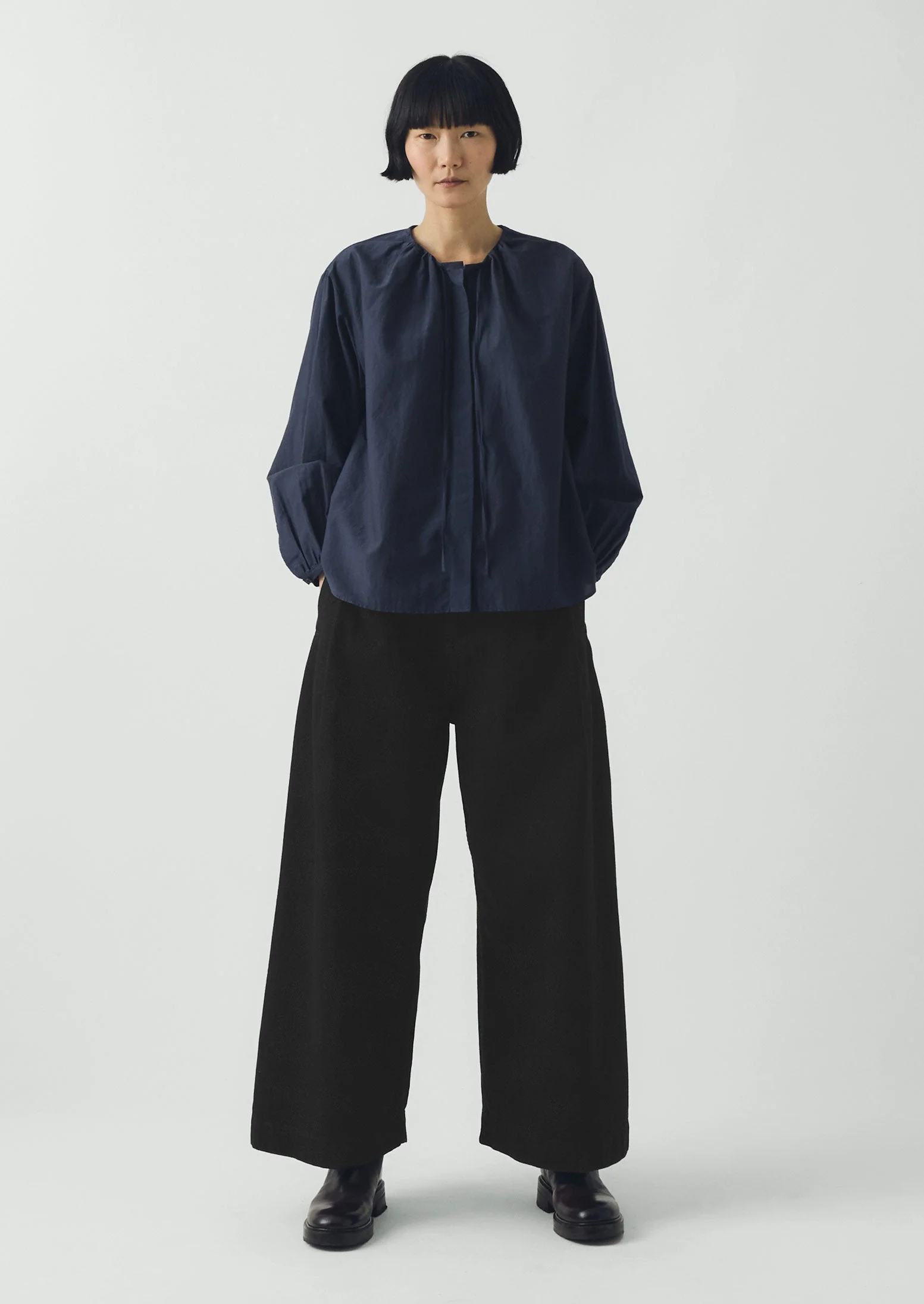Denim Pleat Front Pants | Carbon Black - Image 5