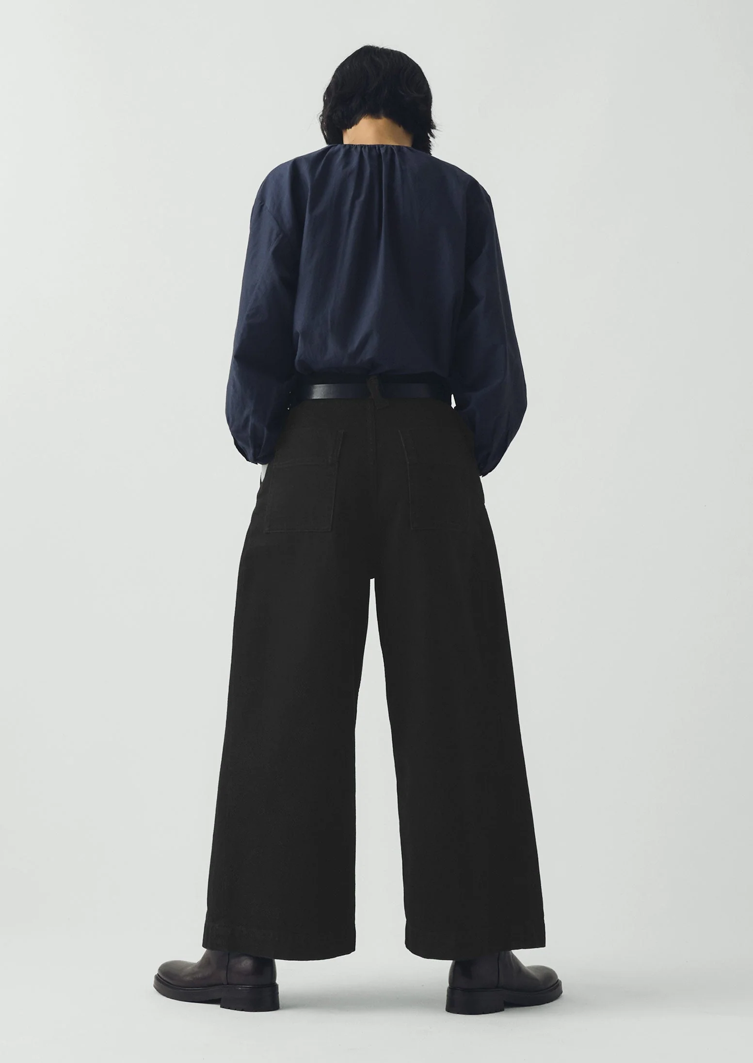 Denim Pleat Front Pants | Carbon Black - Image 6
