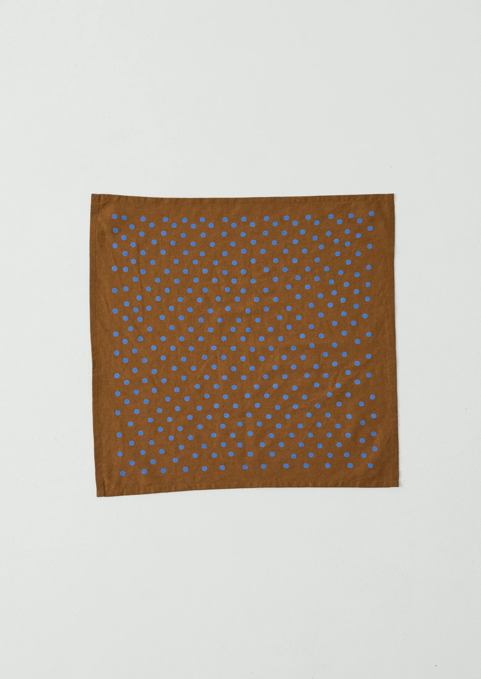 Dotty Print Cotton Linen Napkin | Ochre/Sea Blue - Image 3