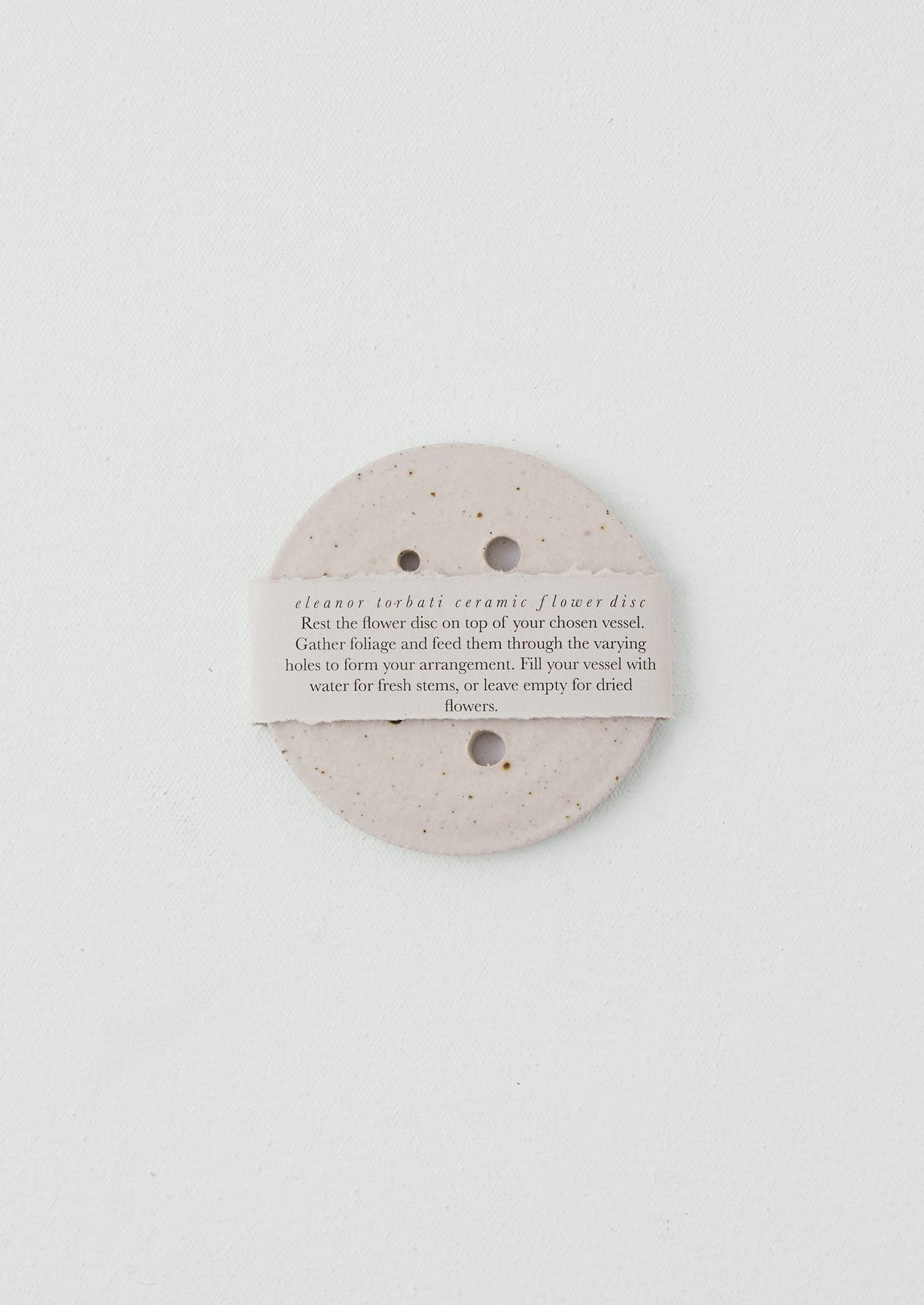 Eleanor Torbati Ceramic Flower Disc | Cream - Image 3
