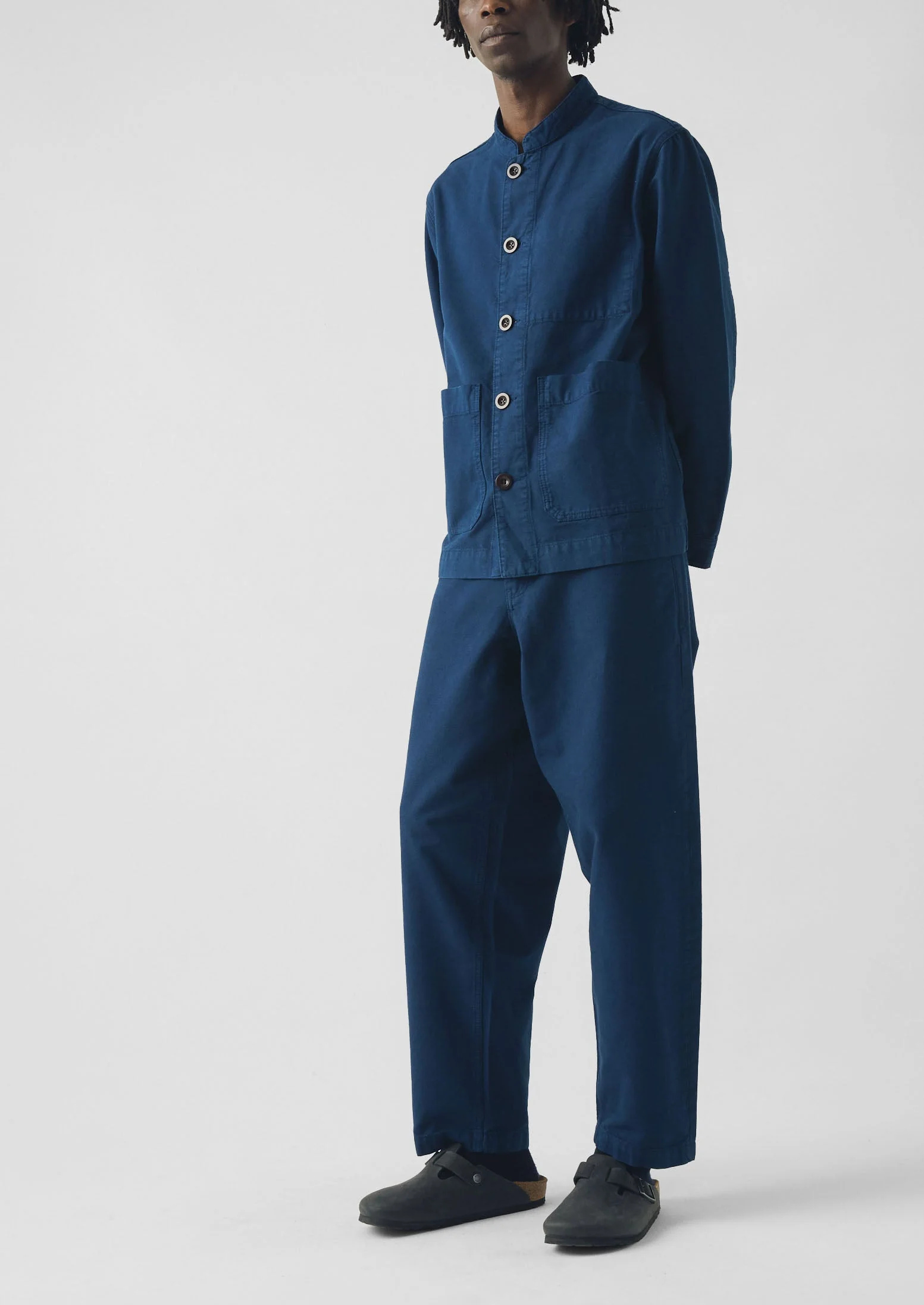 Elliot Garment Dyed Cotton Canvas Pants | Uniform Blue - Image 2