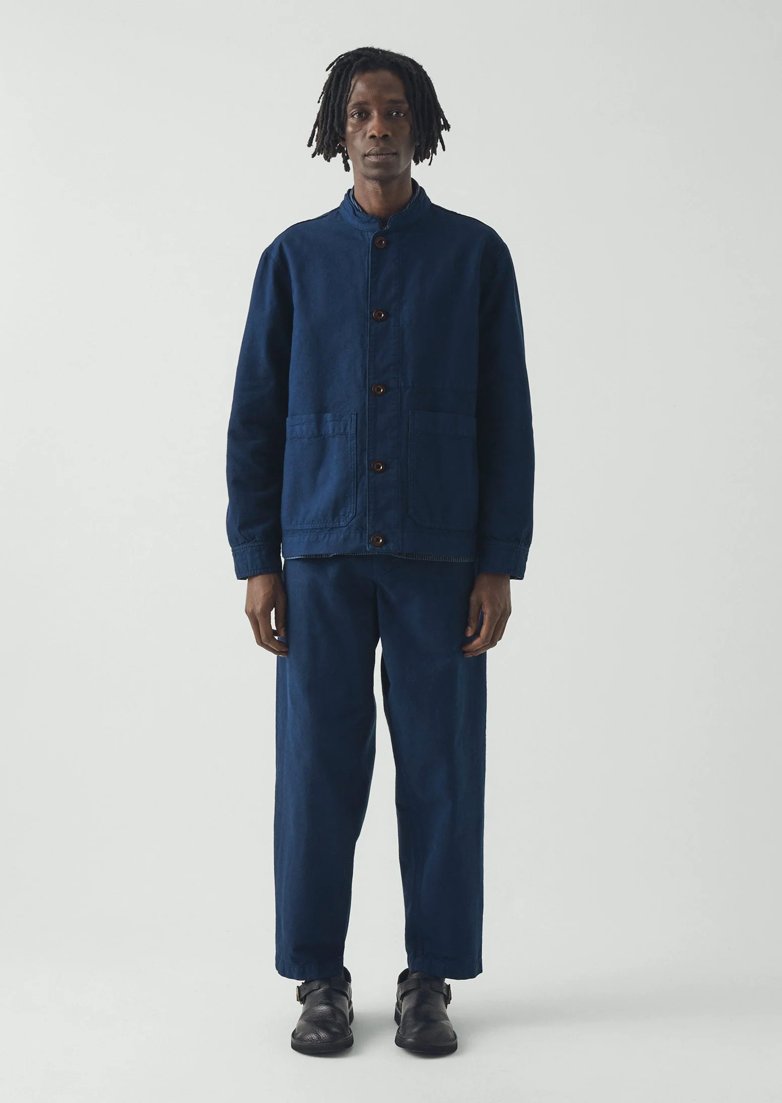 Elliot Garment Dyed Cotton Canvas Pants | Uniform Blue - Image 4