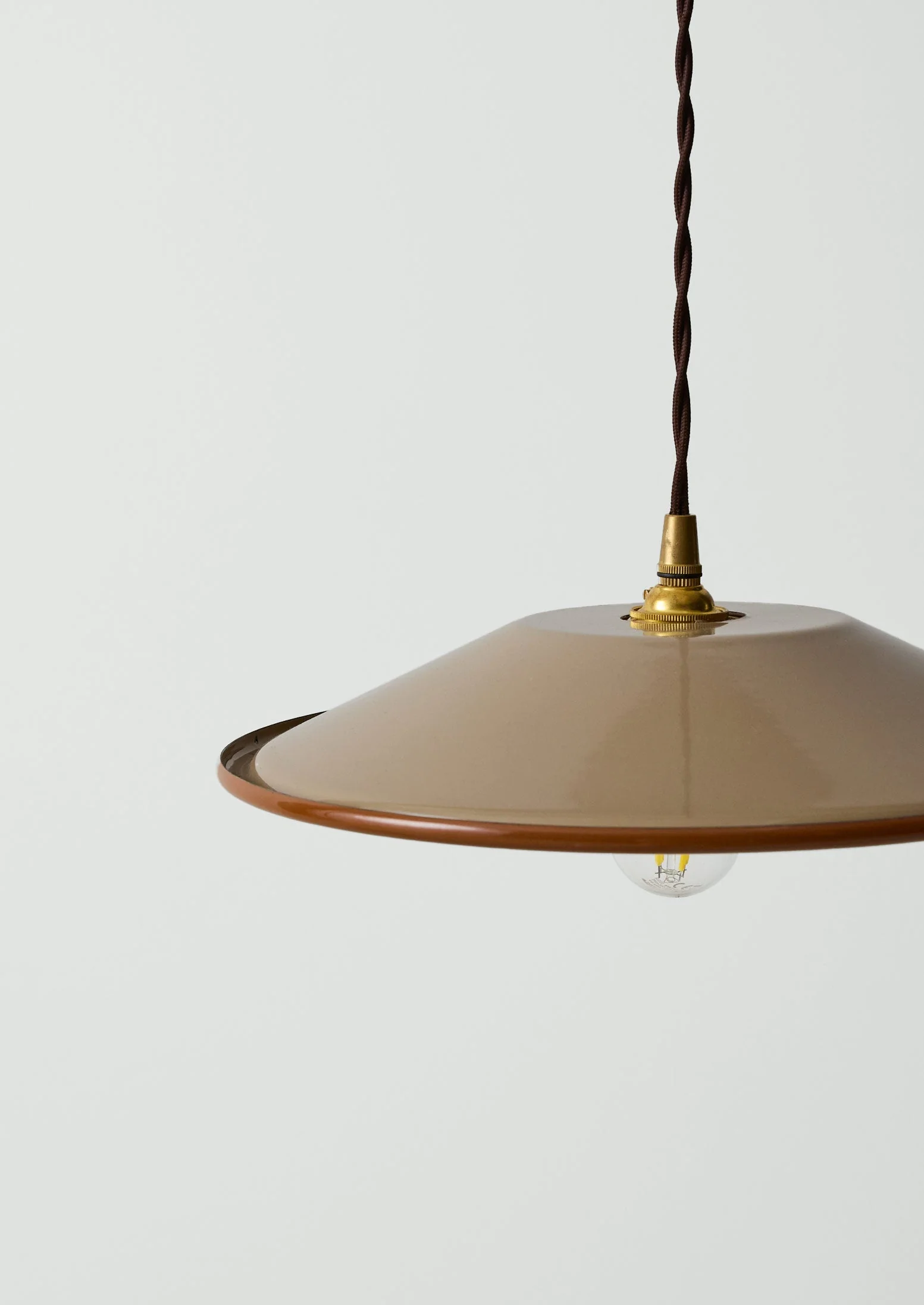 Enamel Pendant Lamp Shade | Mole/Cumin - Image 4