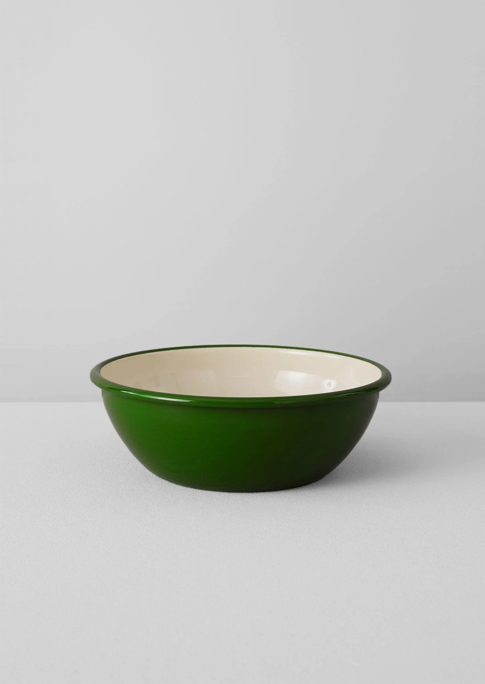 Enamel Salad Bowl | Cream/Leaf
