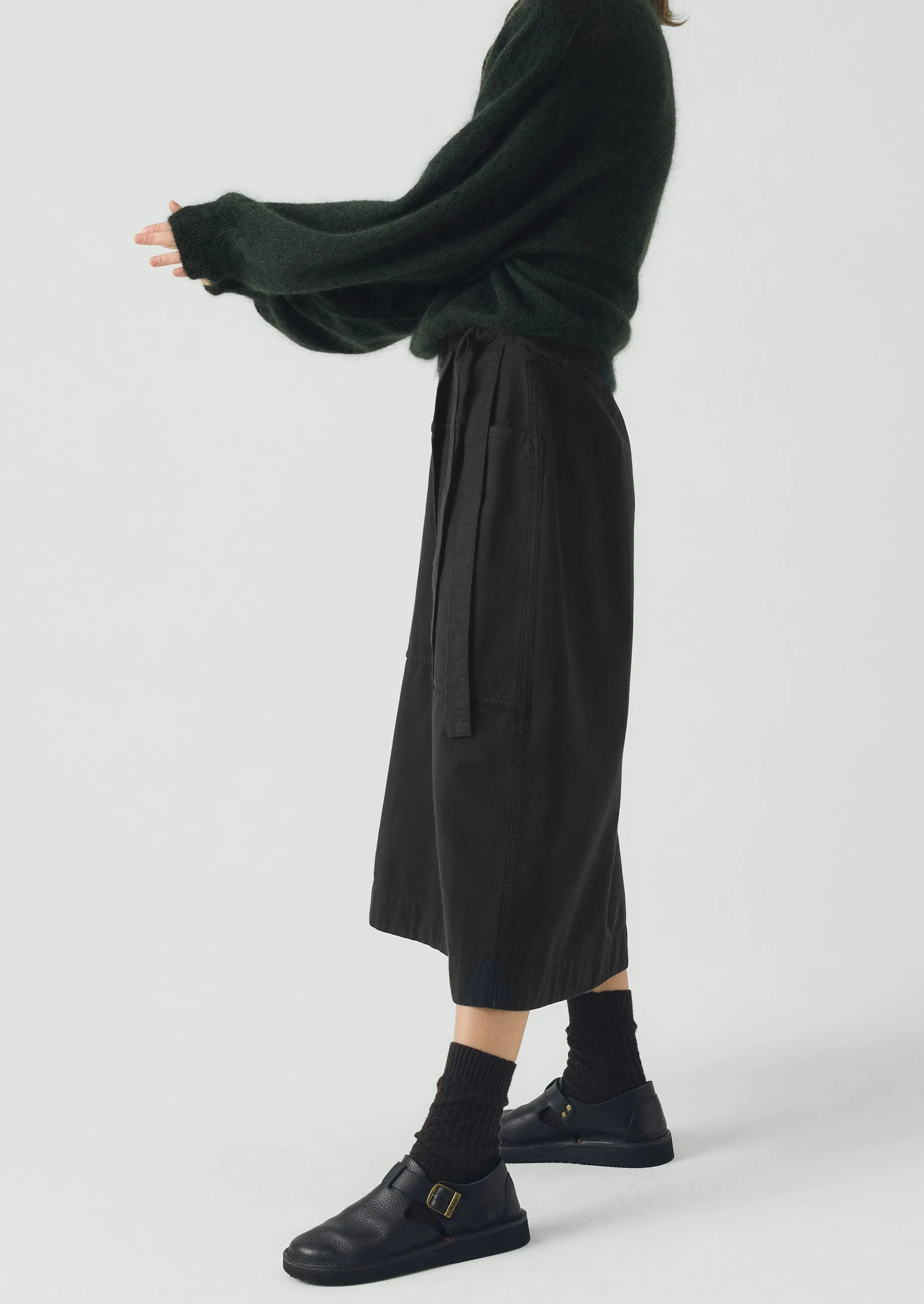 Fine Mohair Cotton Sweater | Forest Green - Image 5