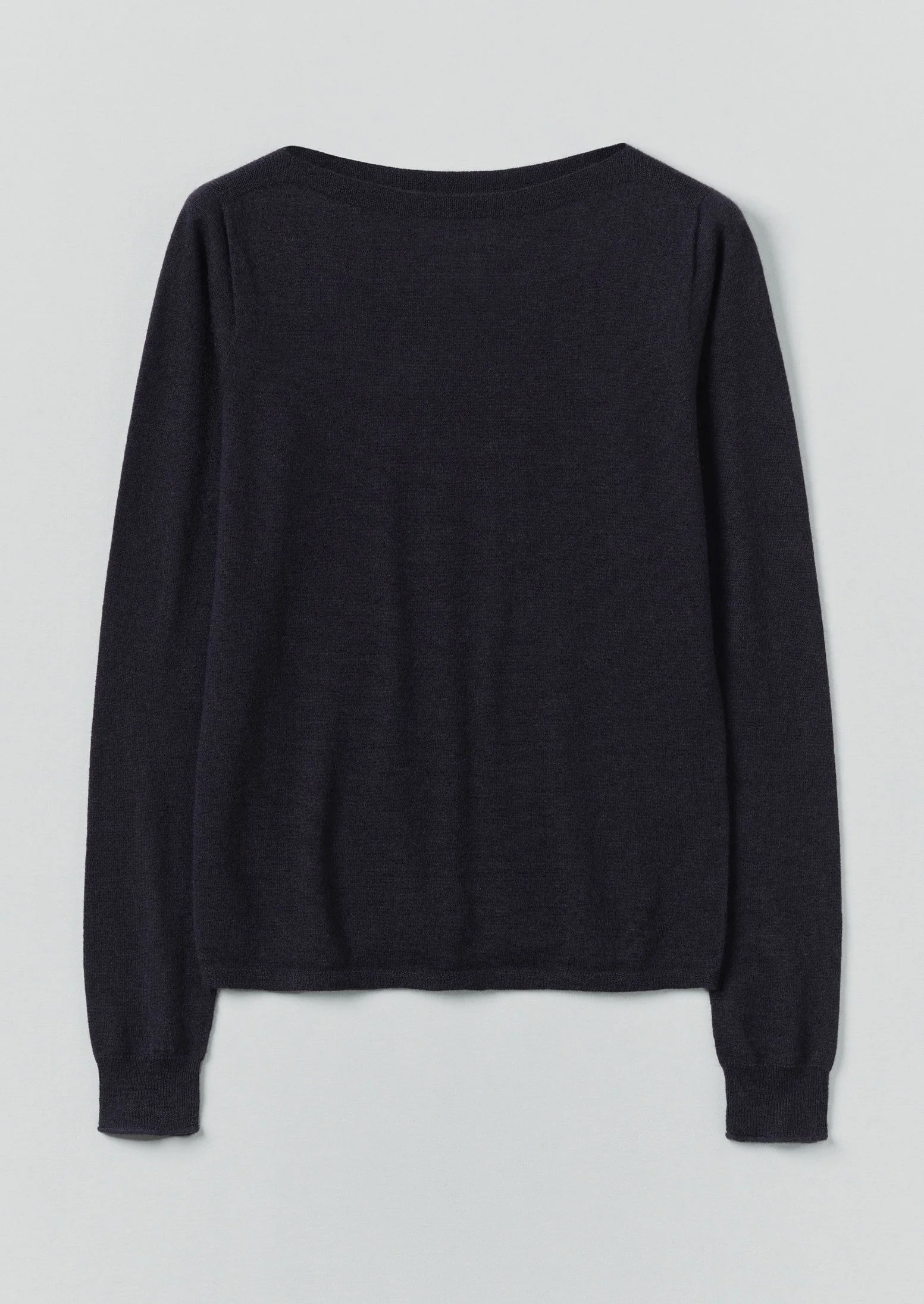 Fine Wool Cashmere Sweater | Dark Navy