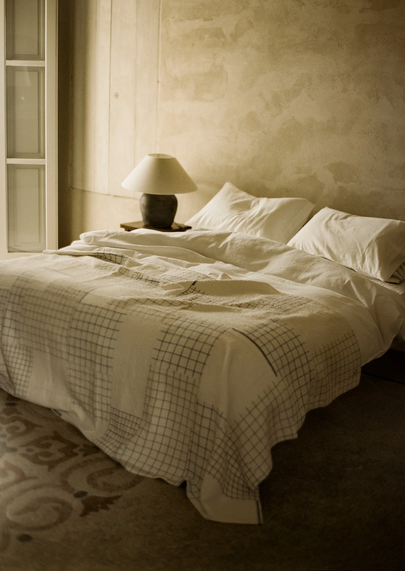 Fjord Flannel Stripe Cotton Pillowcase Set | Washed Blue/Ecru - Image 4