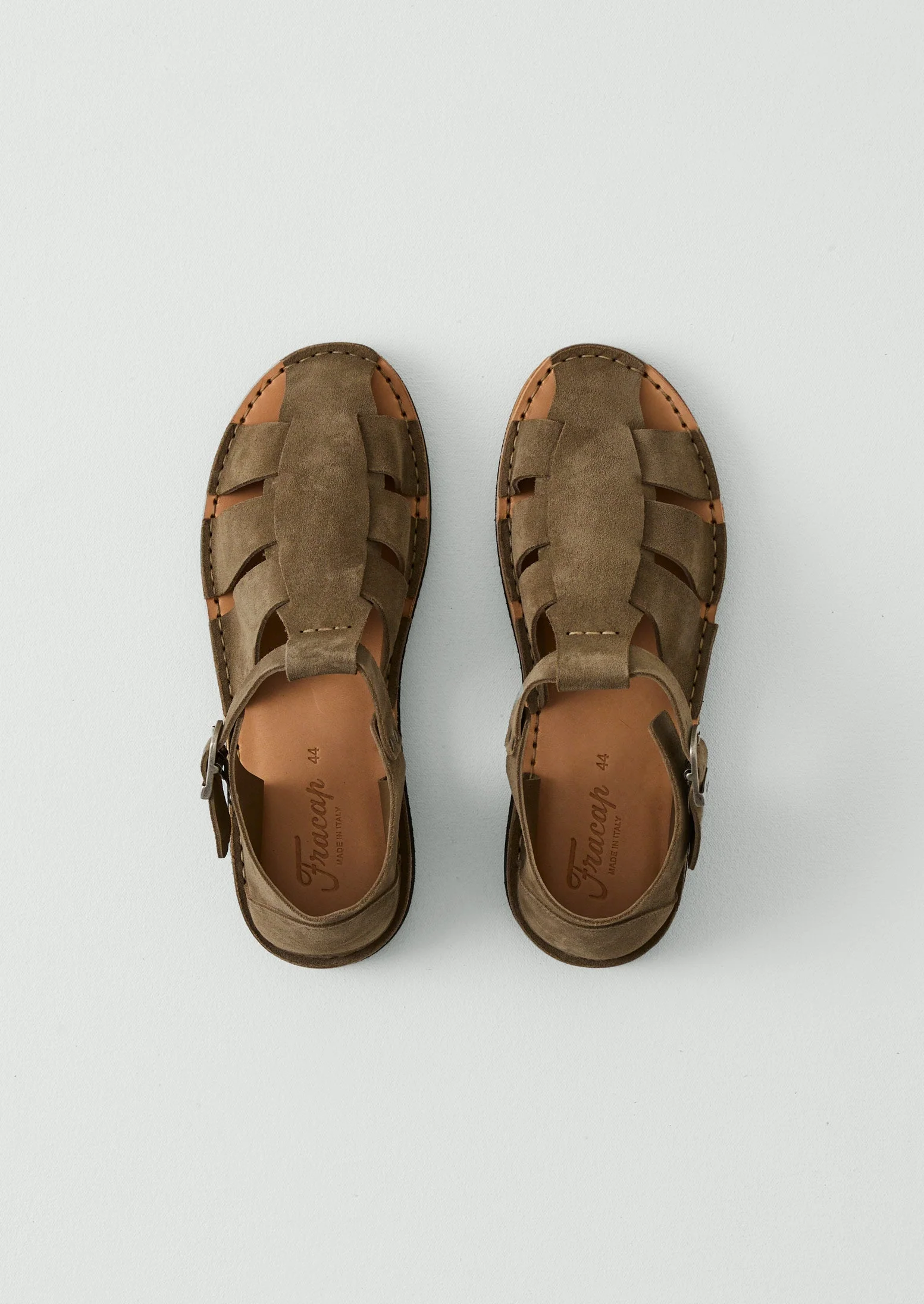 Fracap Fred Buckle Sandals | Oyster Grey - Image 3