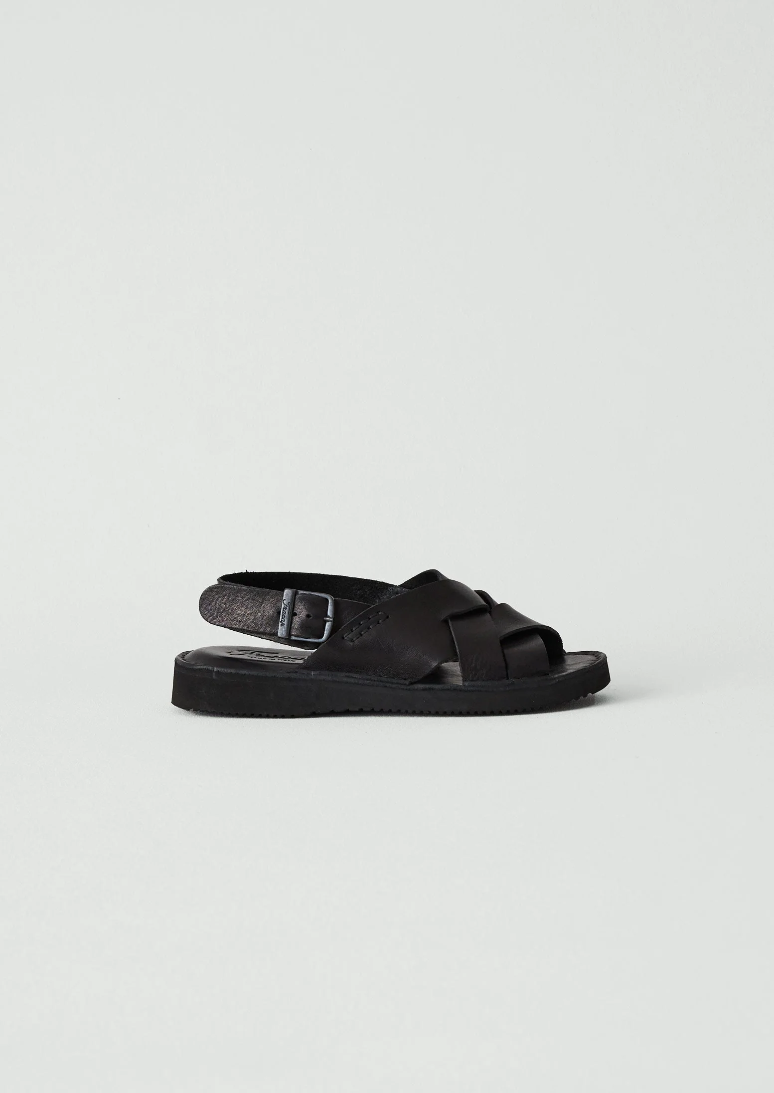 Fracap Yves Leather Sandals | Black - Image 2