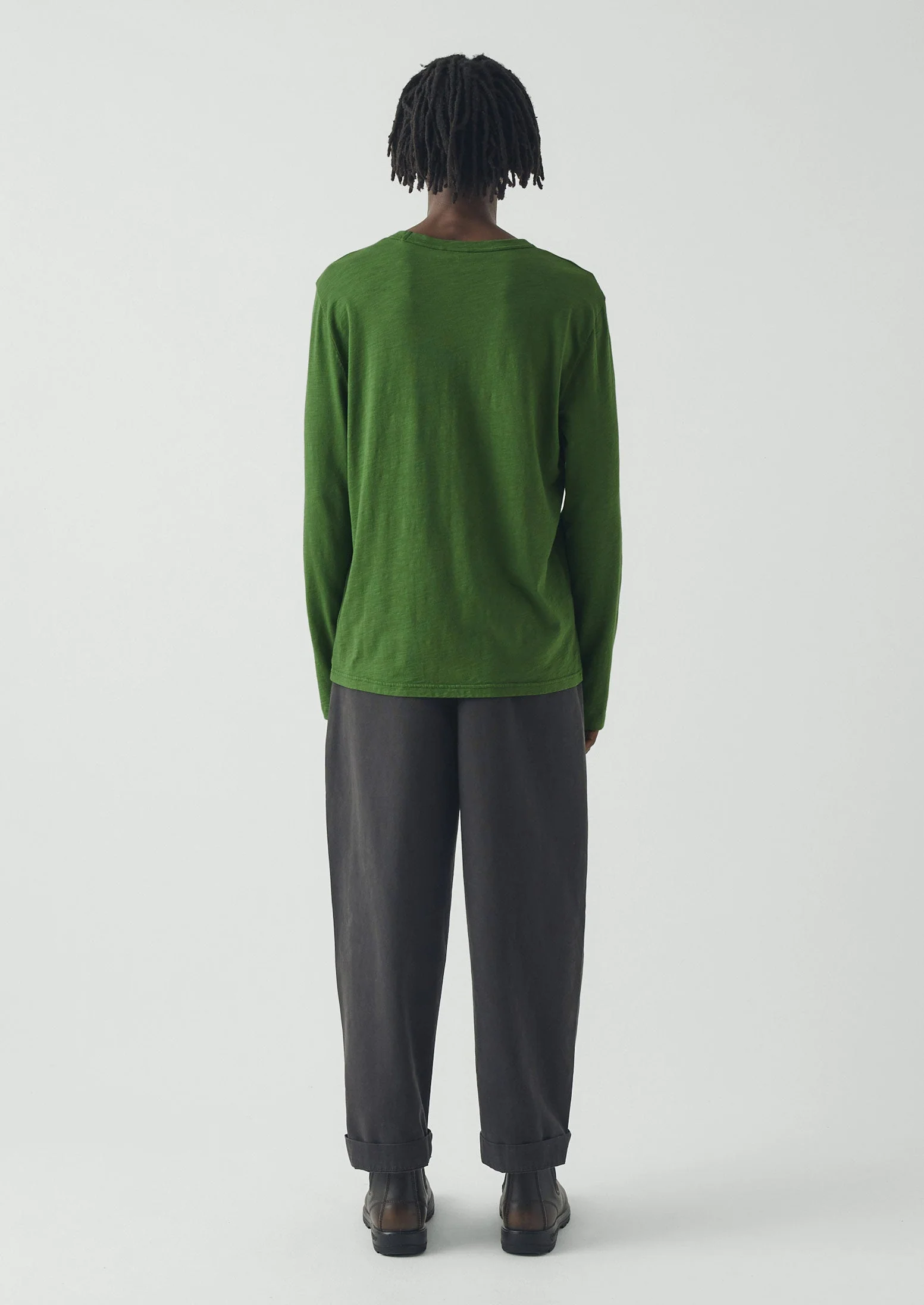 Frank Cotton Long Sleeve Tee | Grass Green - Image 3