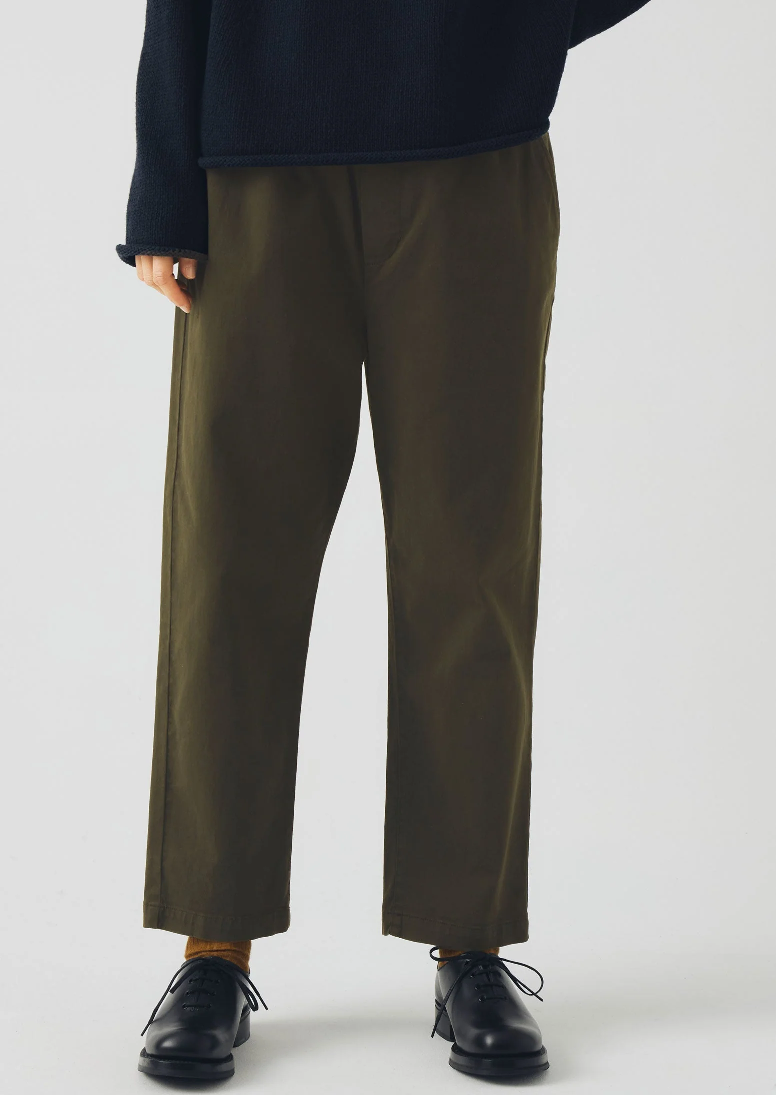 Gabi Cotton Pull On Pants | Loden - Image 2
