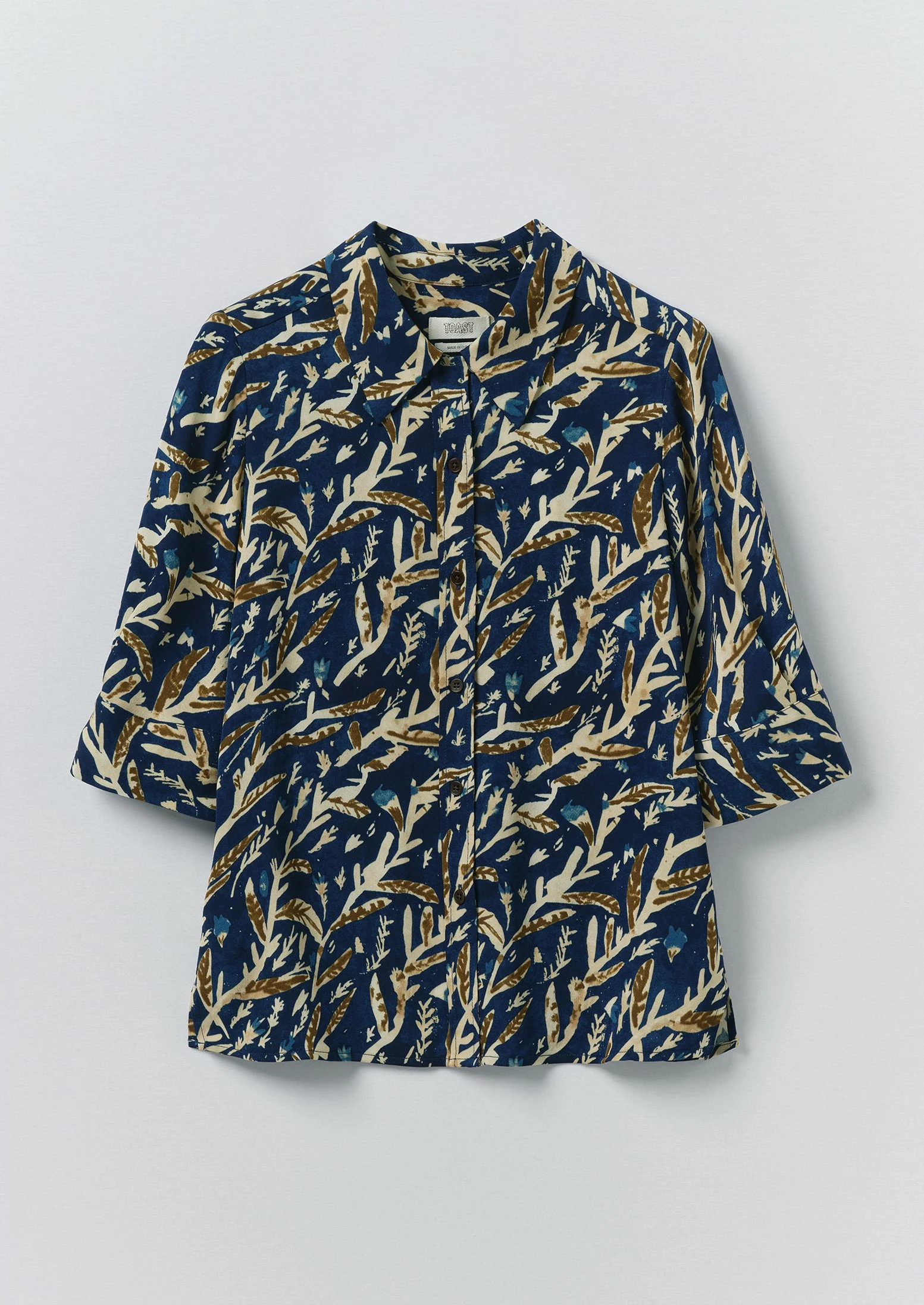 Gia Herb Print Shirt | Brilliant Blue