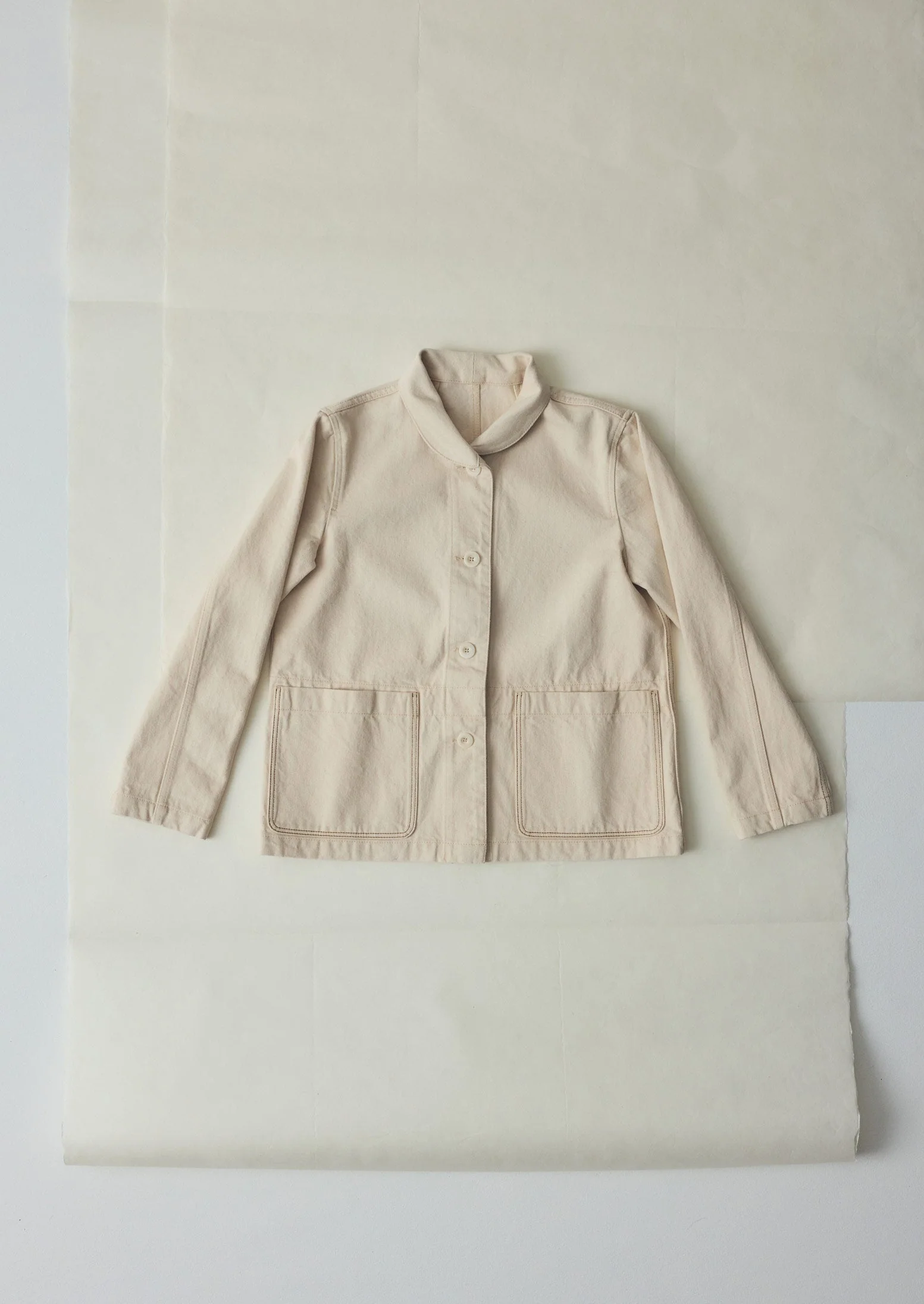 Hal Ecru Denim Workwear Jacket | Ecru