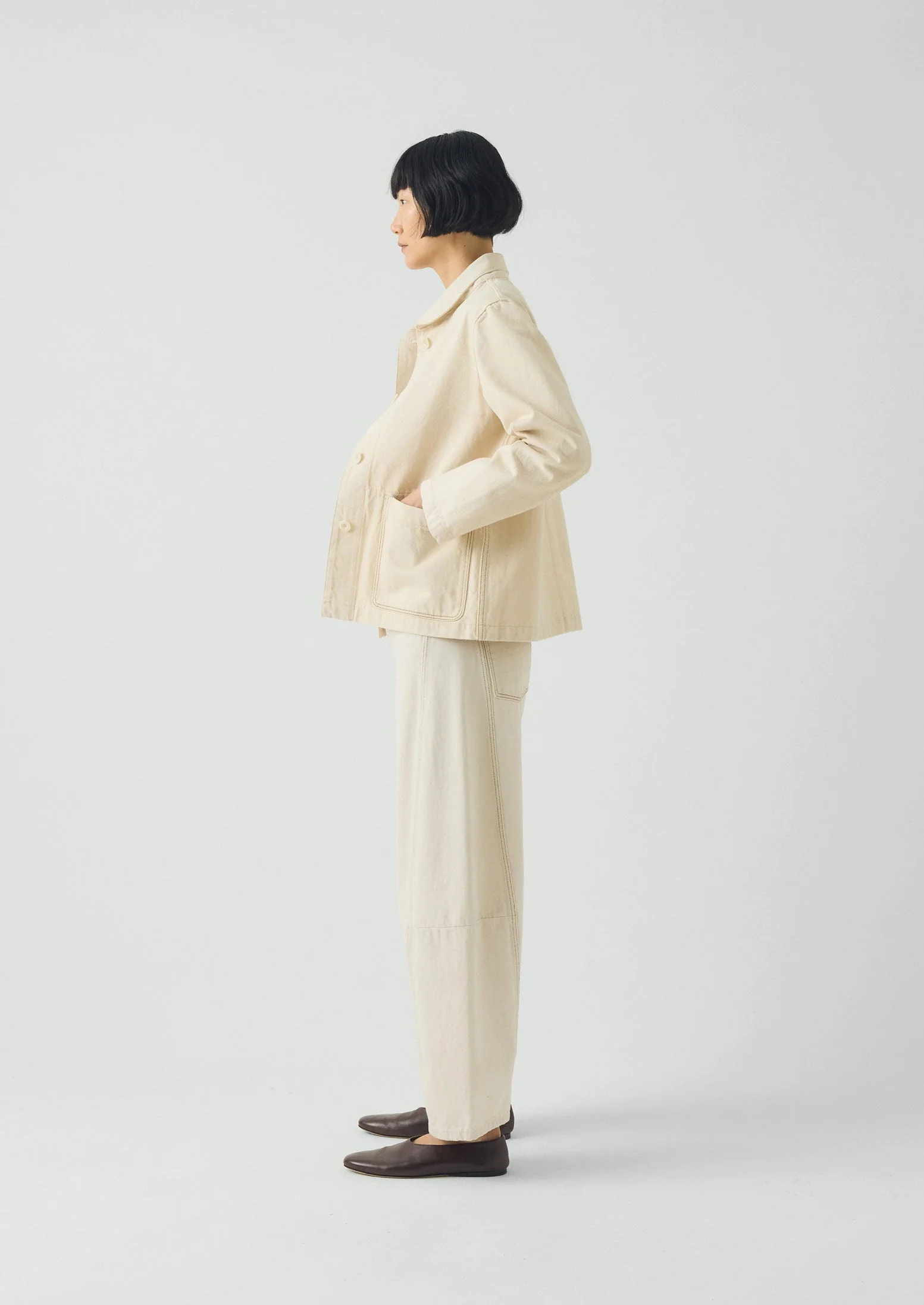 Hal Ecru Denim Workwear Jacket | Ecru - Image 8