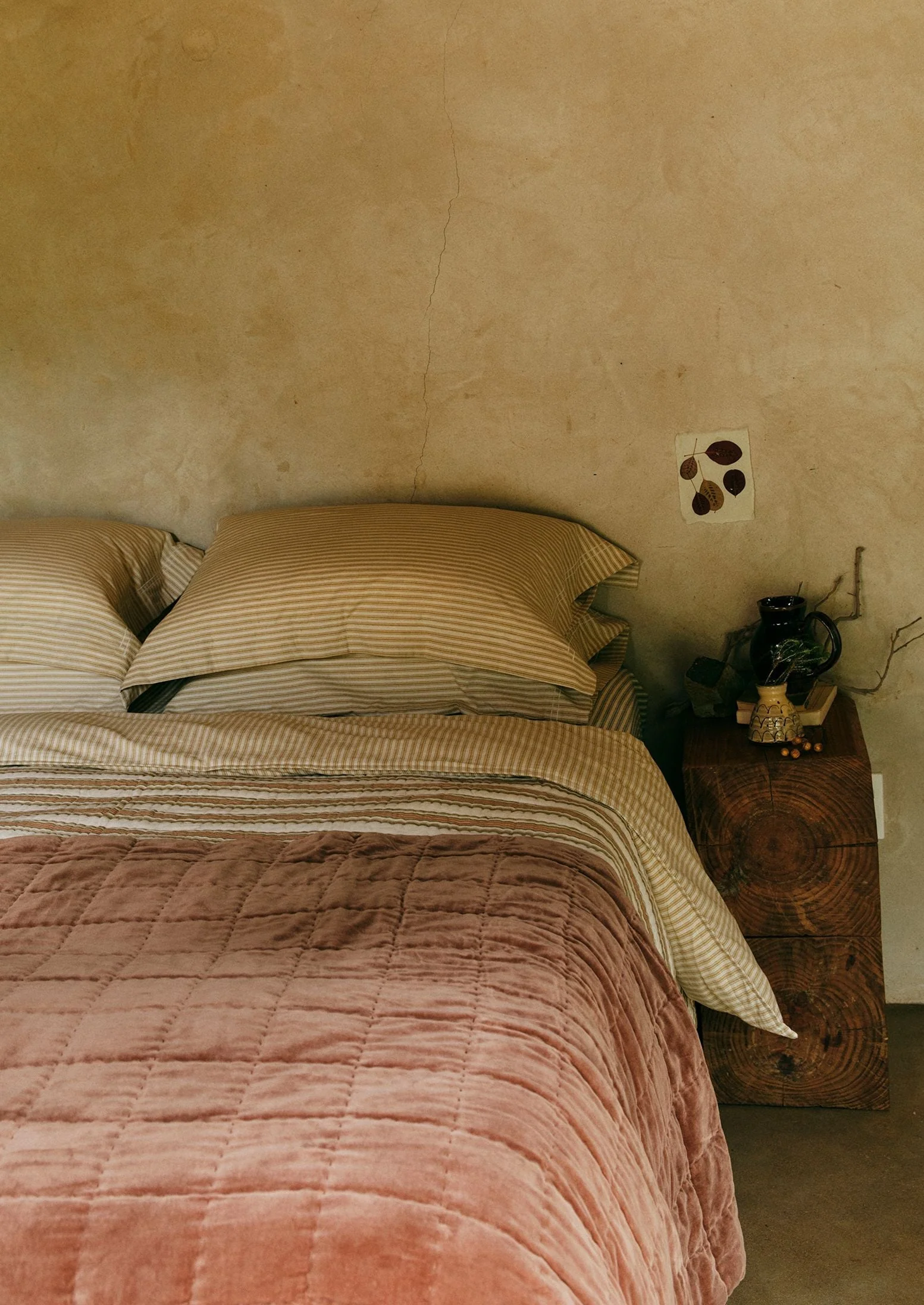 Hand Stitched Organic Velvet Quilt | Dulse - Image 2