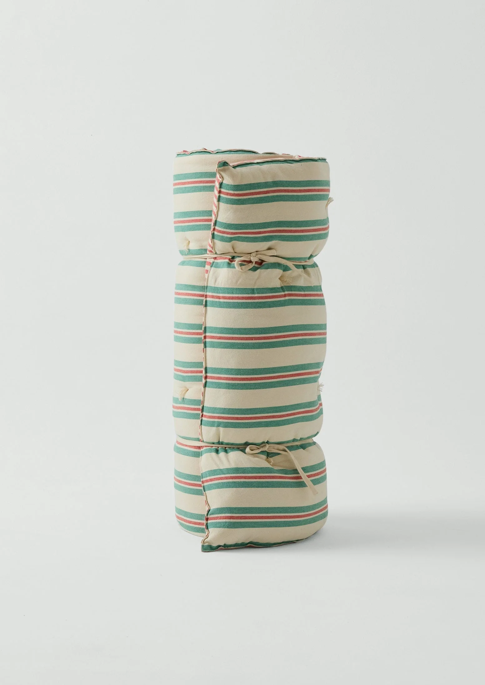 Hand Woven Market Stripe Summer Mattress | Basil/Poppy