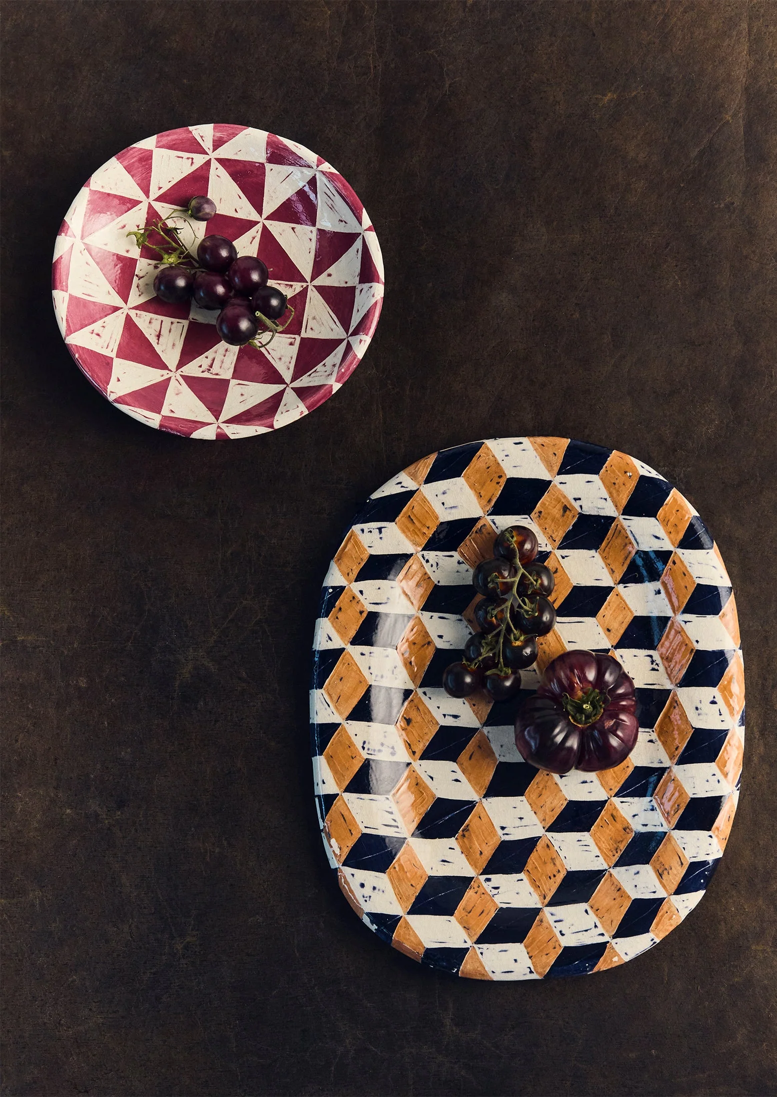 Hannah Watts Diamond Platter | Grape Multi - Image 2