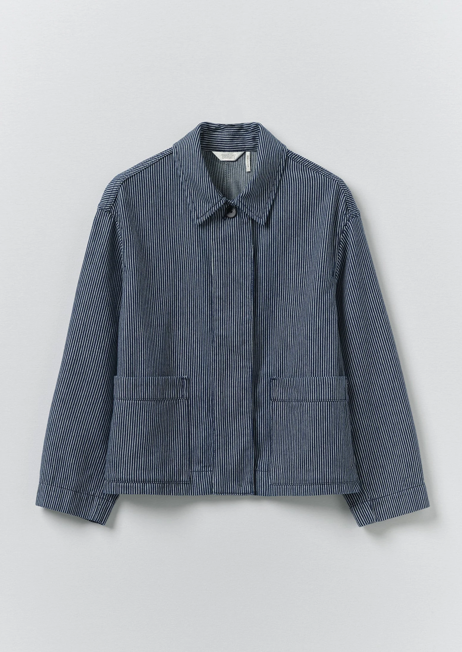 Hickory Stripe Denim Jacket | Ecru/Indigo