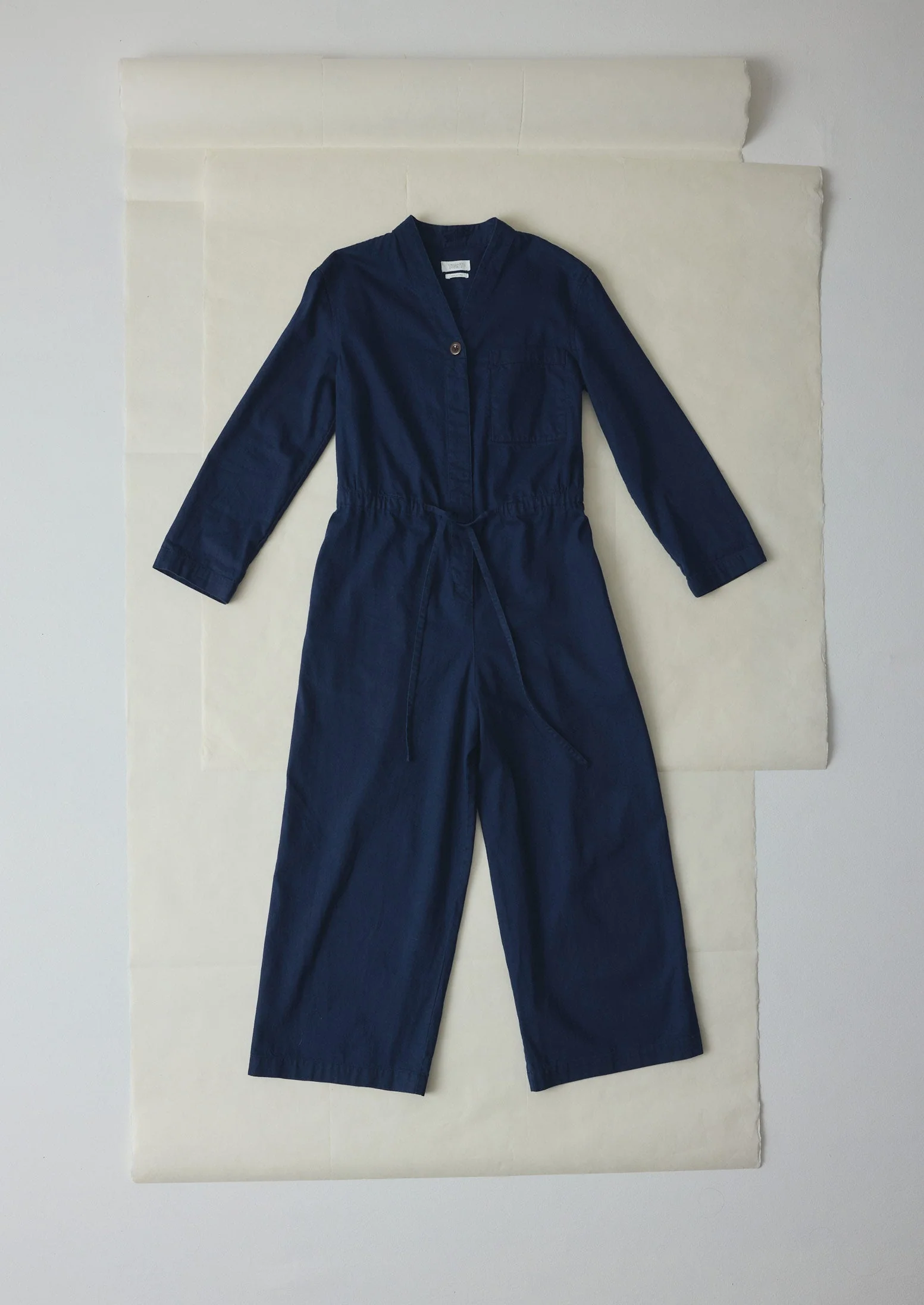 Indigo Cotton Twill Jumpsuit | Indigo