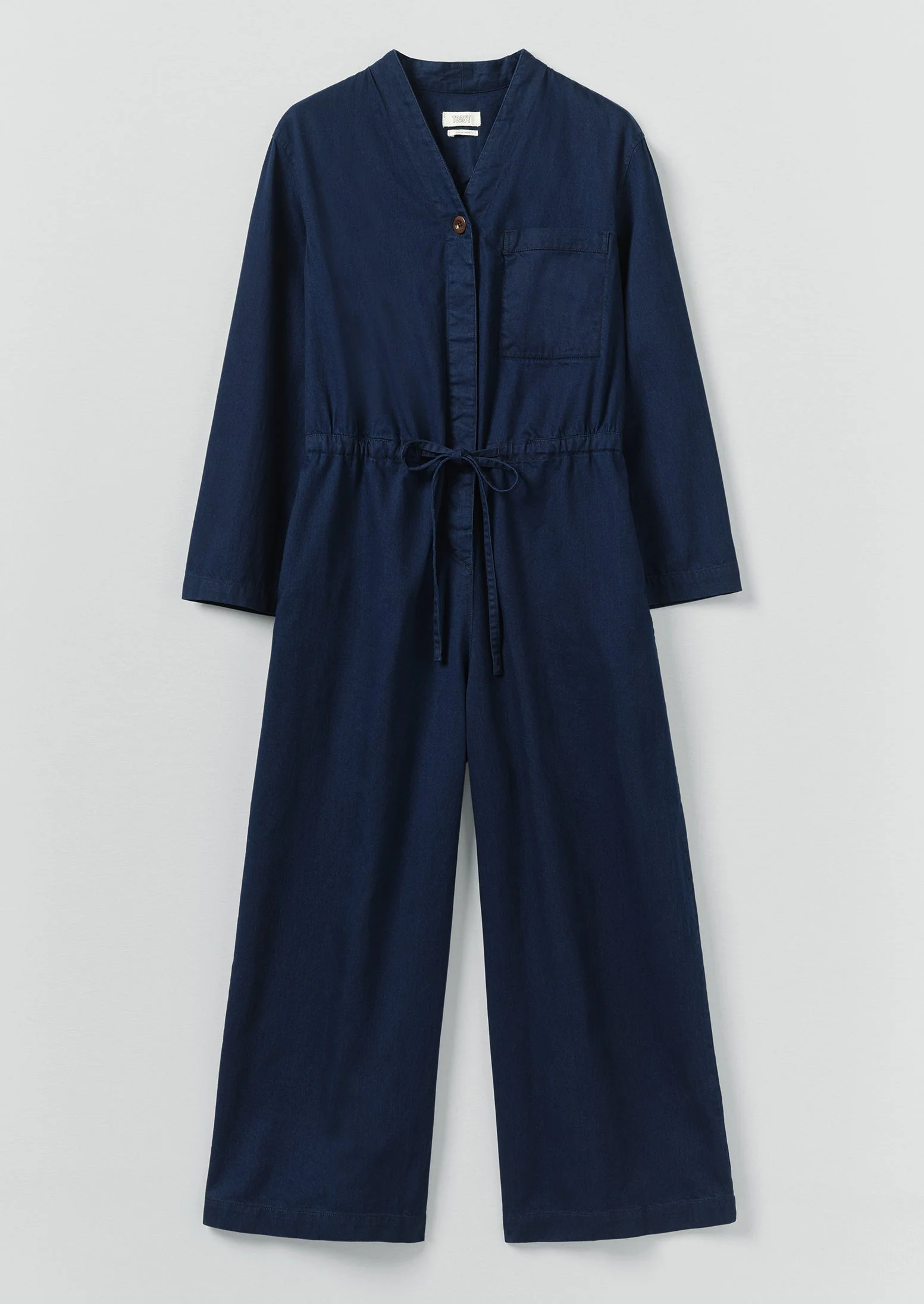 Indigo Cotton Twill Jumpsuit | Indigo - Image 6