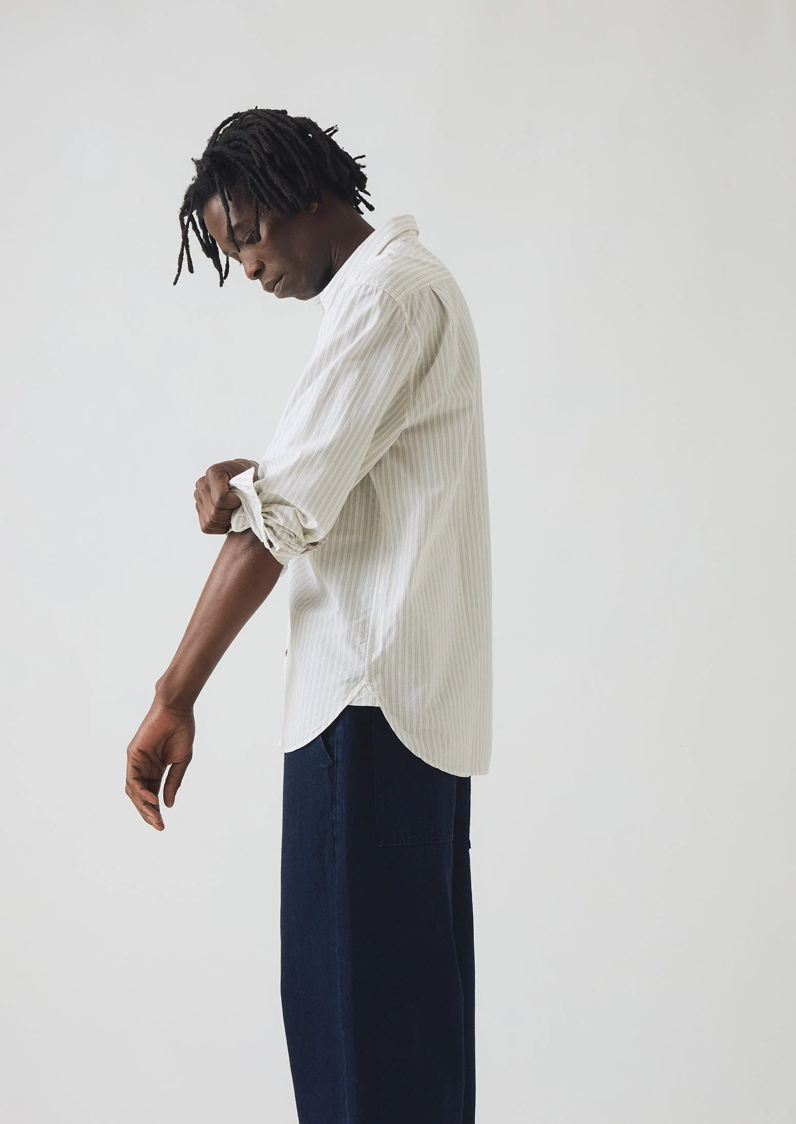 Jacquard Stripe Shirt | Shale Stone - Image 2