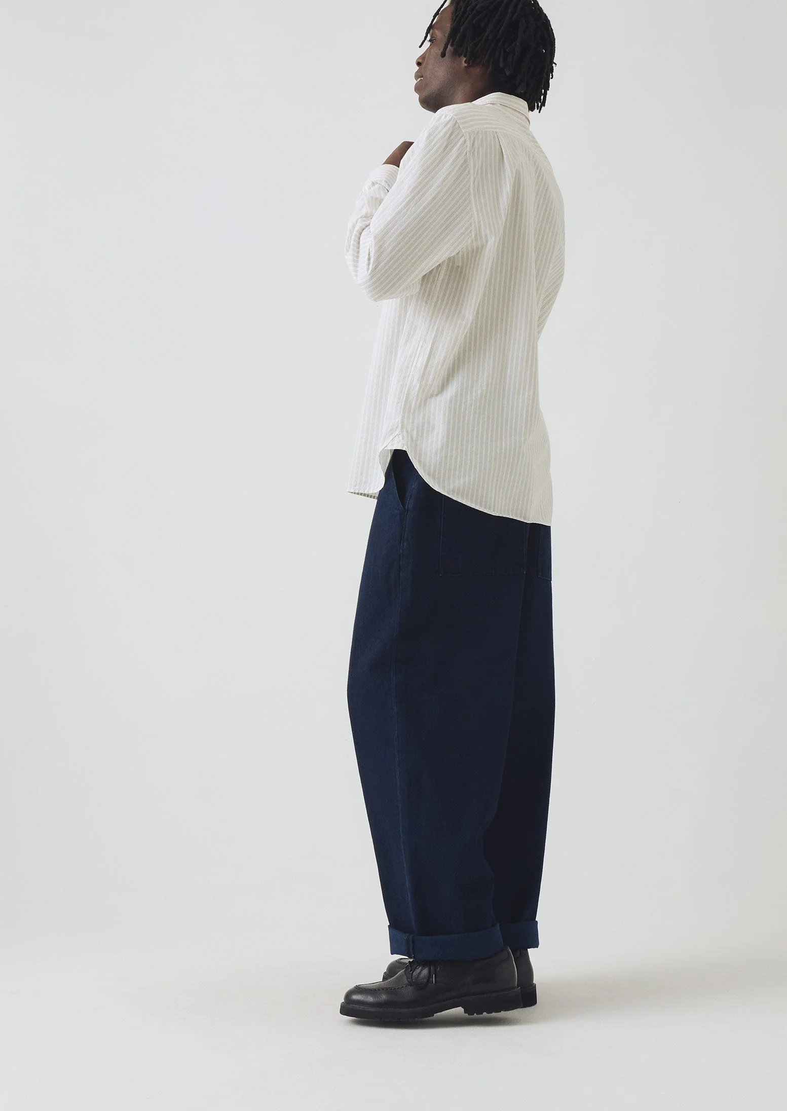 Jacquard Stripe Shirt | Shale Stone - Image 5