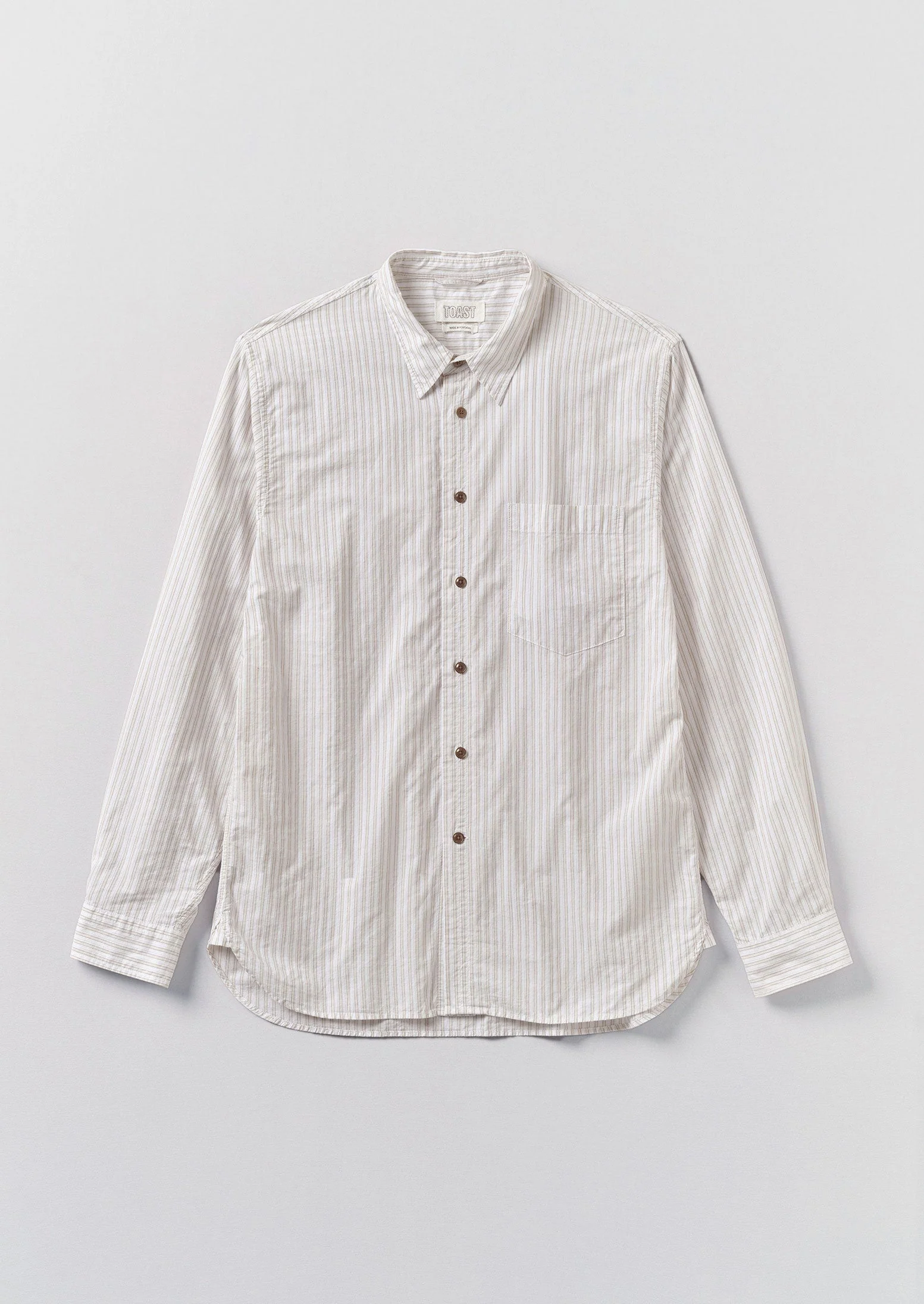 Jacquard Stripe Shirt | Shale Stone - Image 8