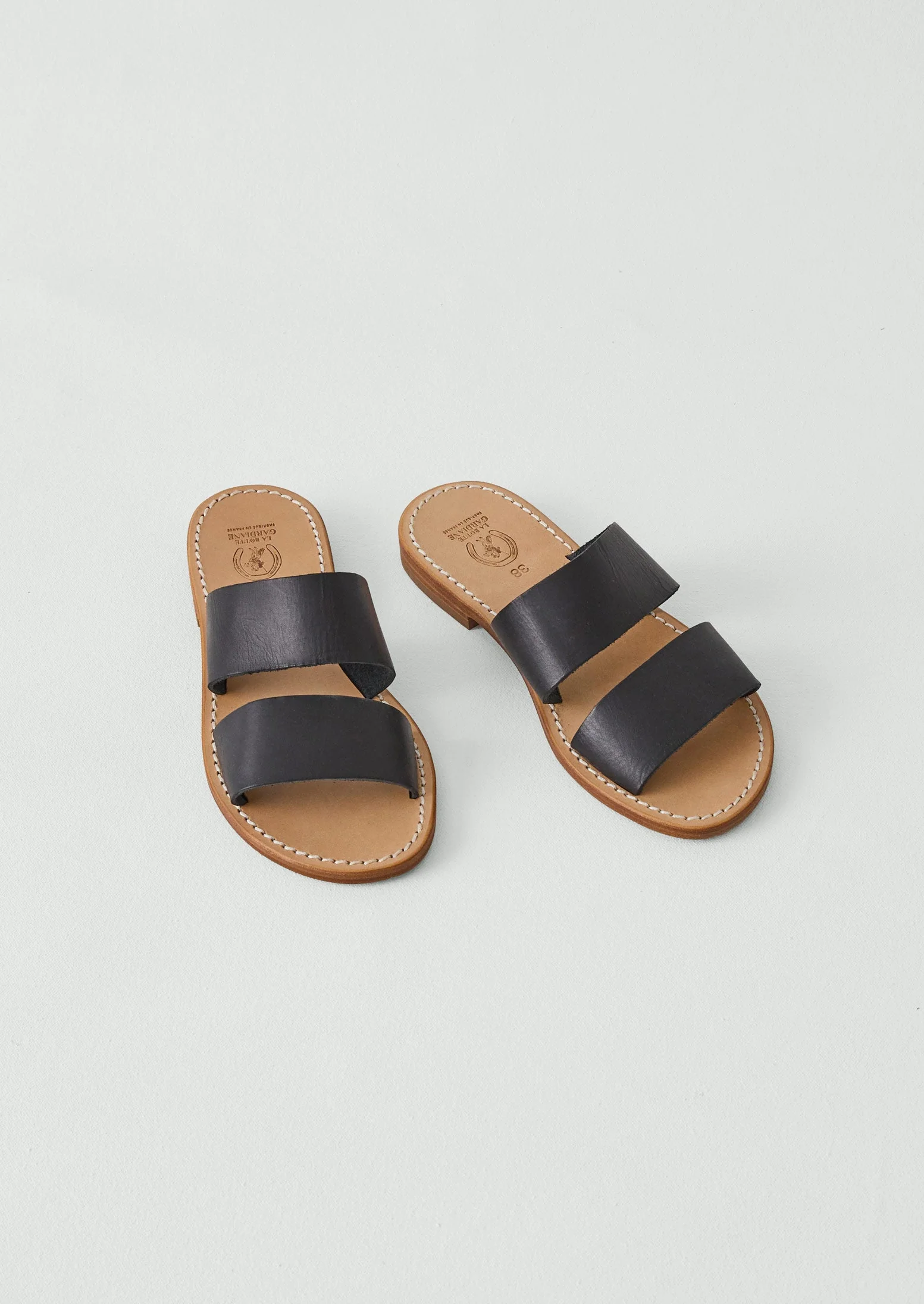 La Botte Gardiane Marcelle Leather Sandals | Black