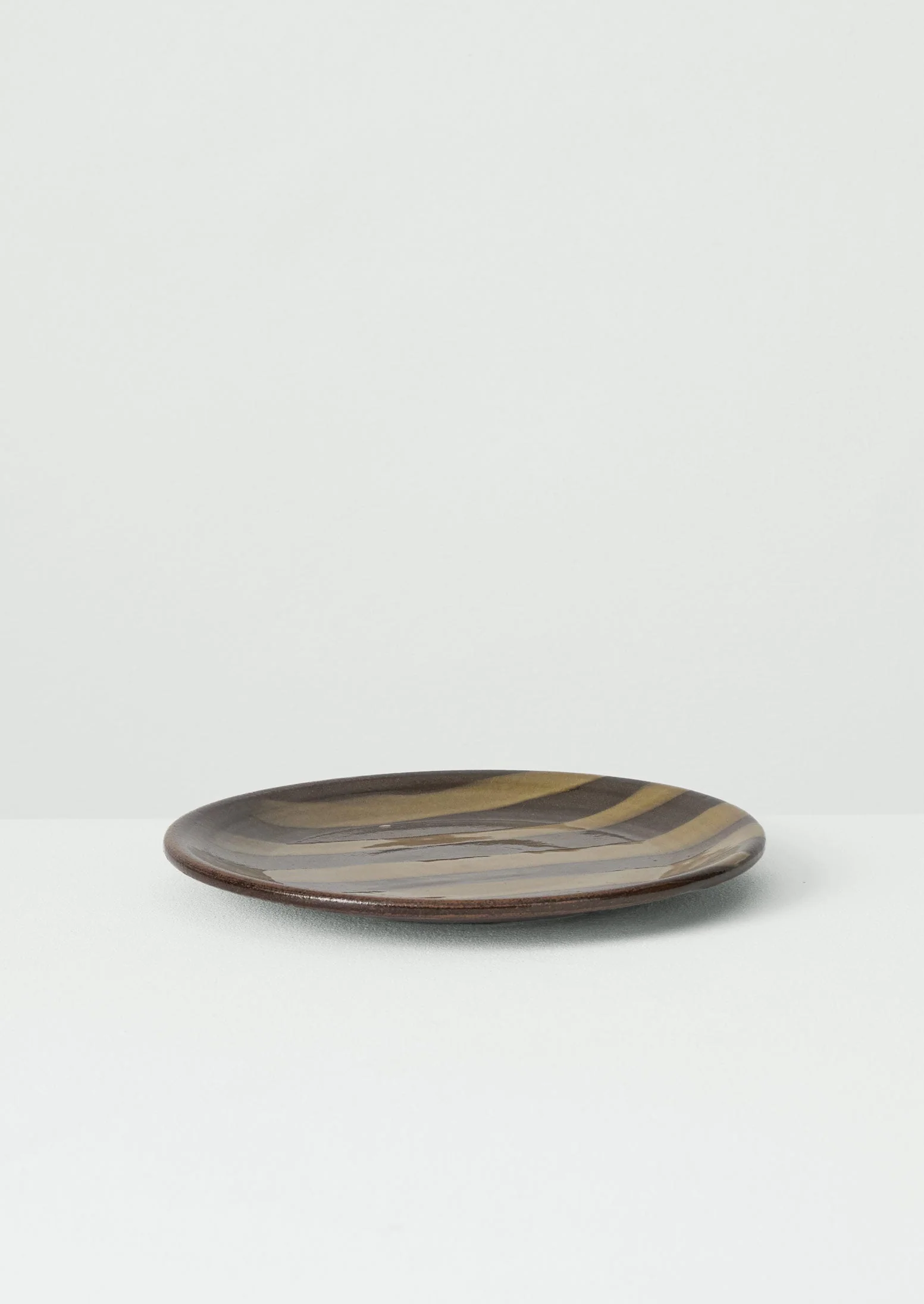 Lily Pearmain Stripe Plate | Peat/Terracotta - Image 2