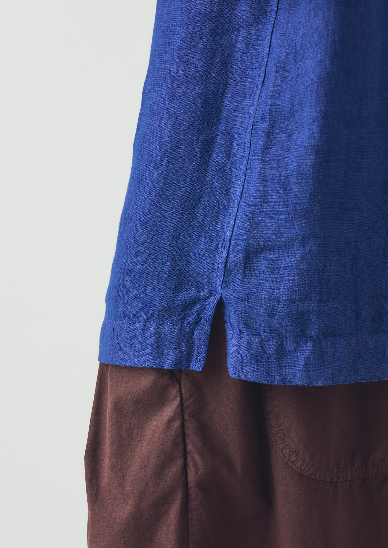 Linen Short Sleeve Shirt | Carmine Blue - Image 5