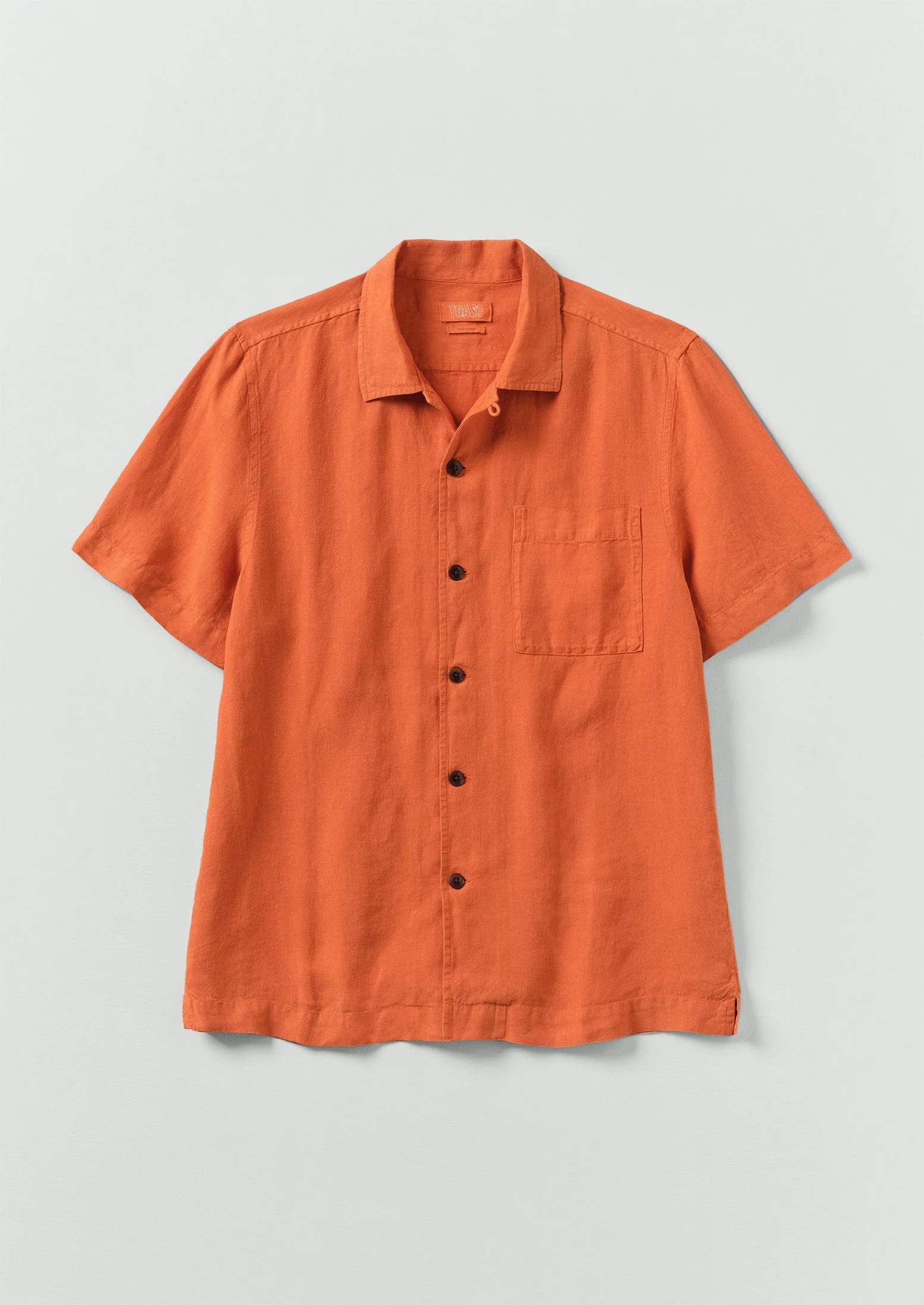 Linen Short Sleeve Shirt | Clementine
