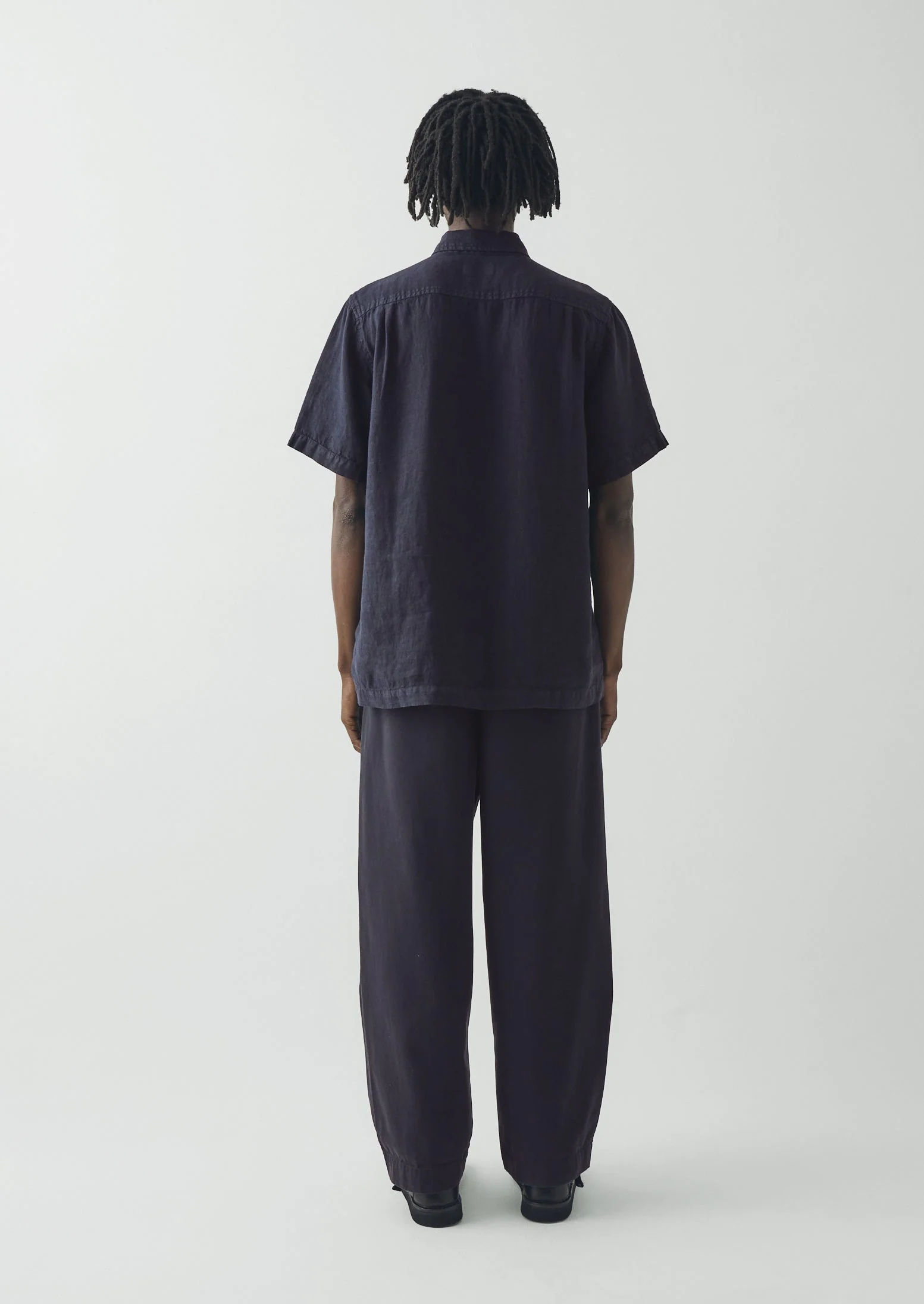 Linen Short Sleeve Shirt | Slate - Image 3