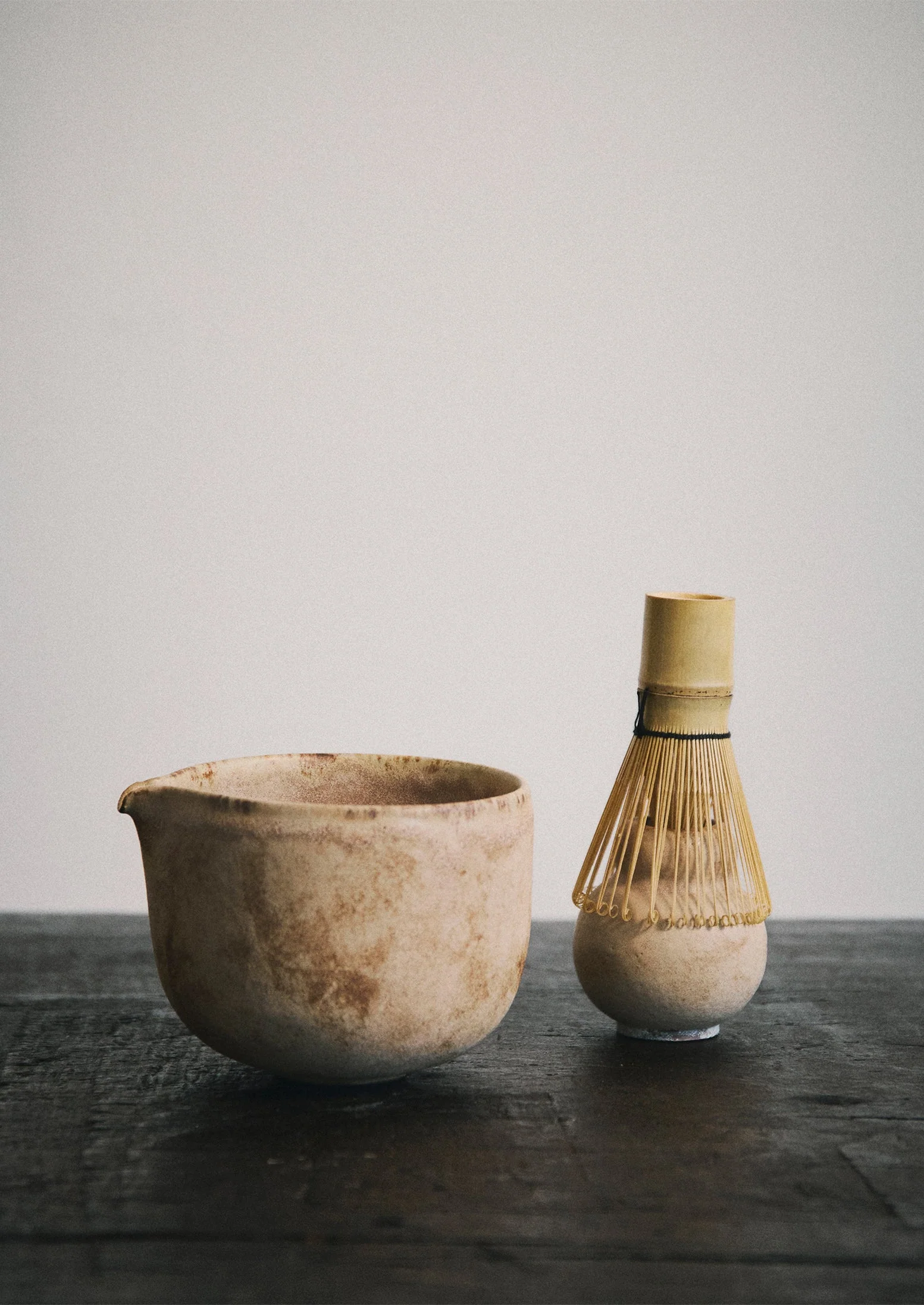 Linnan Ye Hand Thrown Matcha Set | Soft Terracotta - Image 2