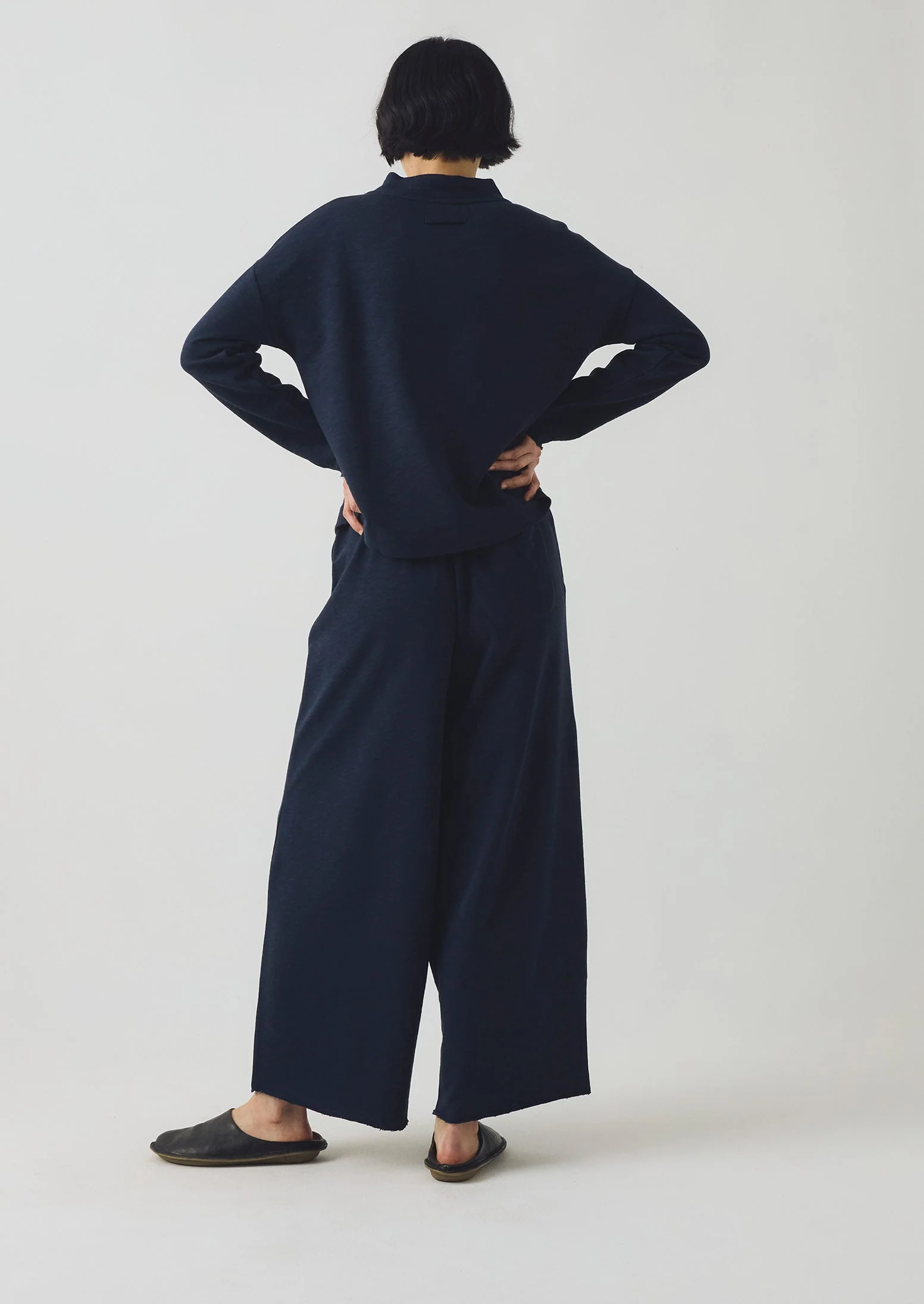 Loopback Jersey Easy Sweater | Midnight - Image 4
